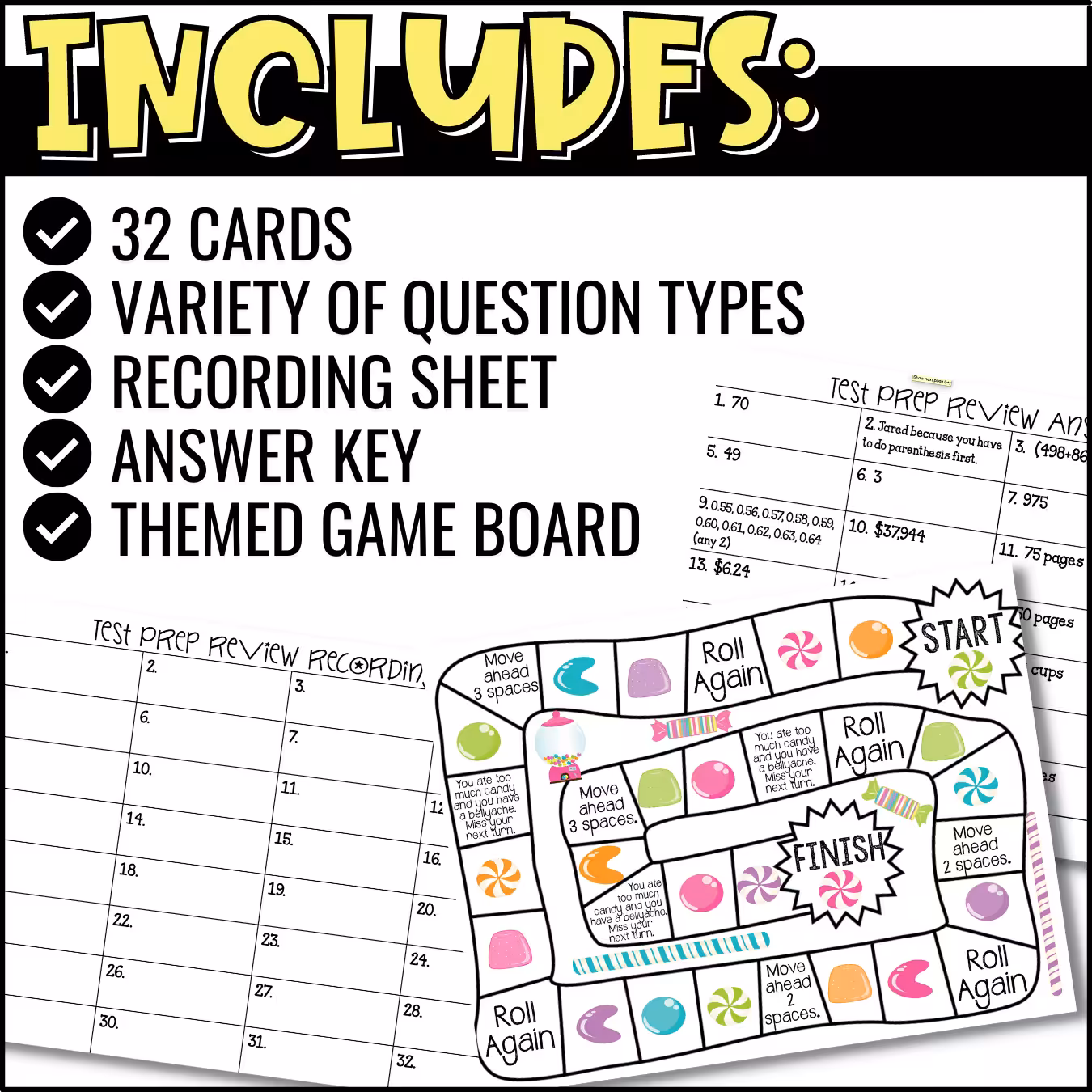 Test Prep Math Review Task Cards (3)