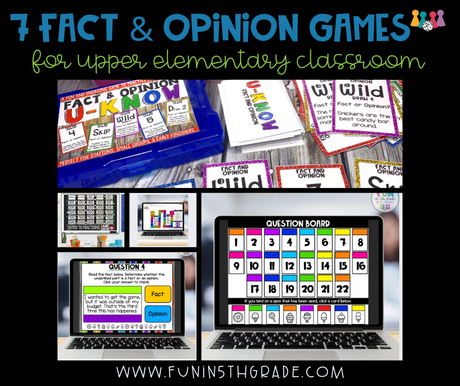 Fact and Opinion Games (Facebook Image)