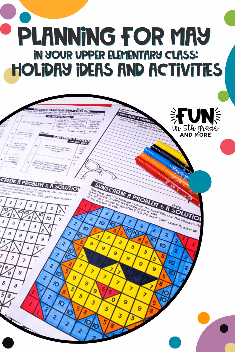 Planning for May in Your Upper Elementary Class (Pinterest Pin)