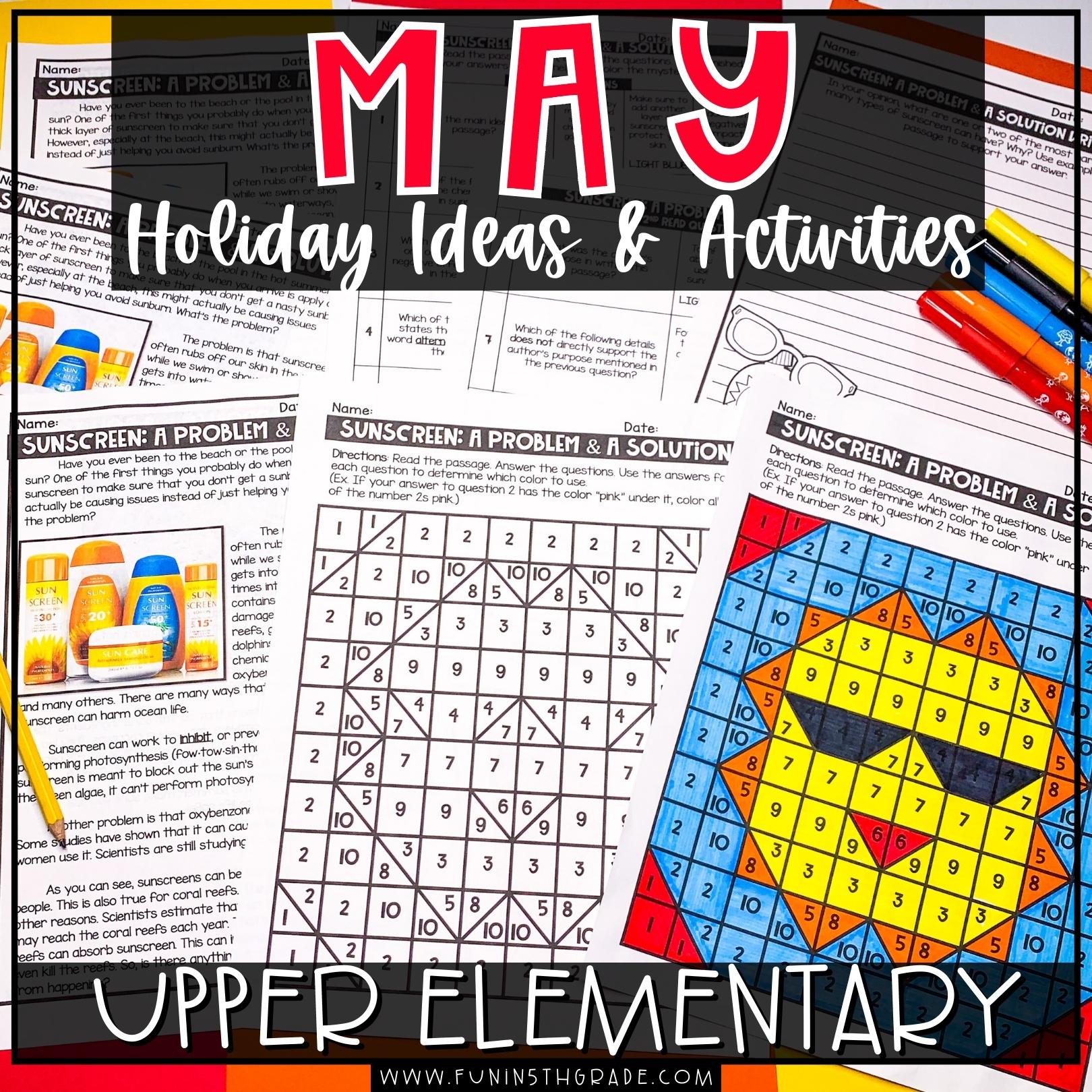 Planning for May in Your Upper Elementary Class (Blog Image)