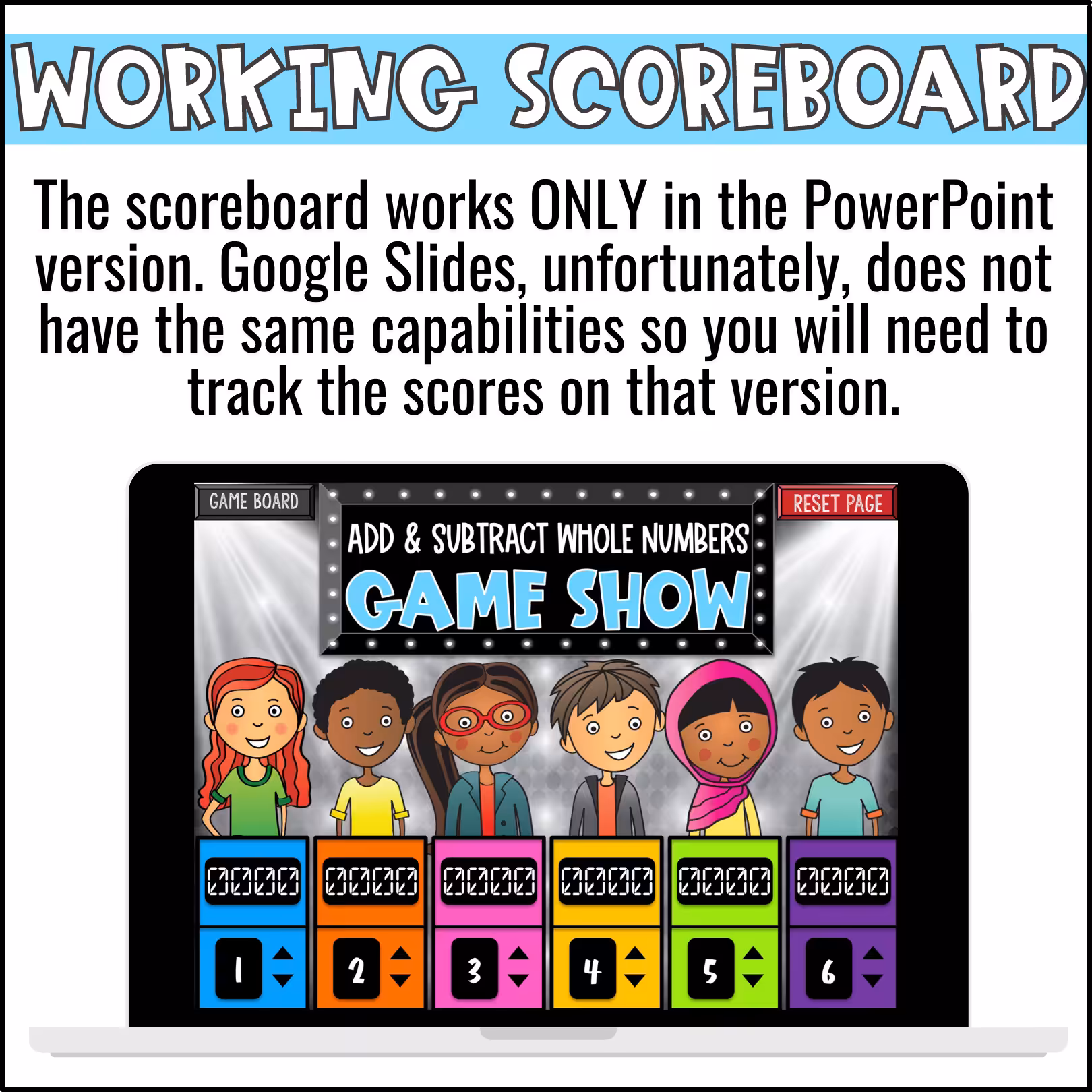 Add and Subtract Whole Numbers Game Show (2)