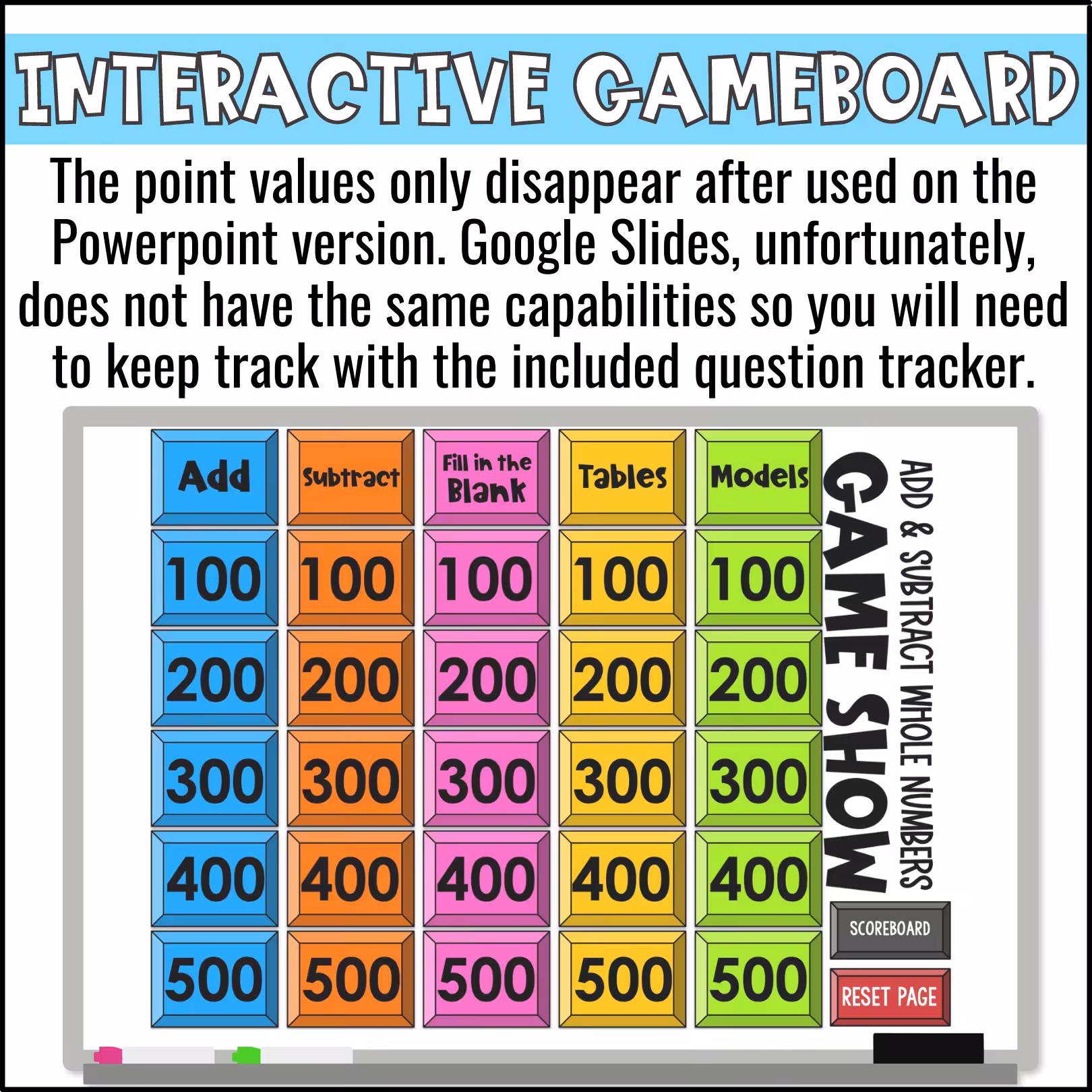Add and Subtract Whole Numbers Game Show (3)