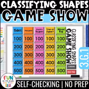 Classifying Shapes Game Show