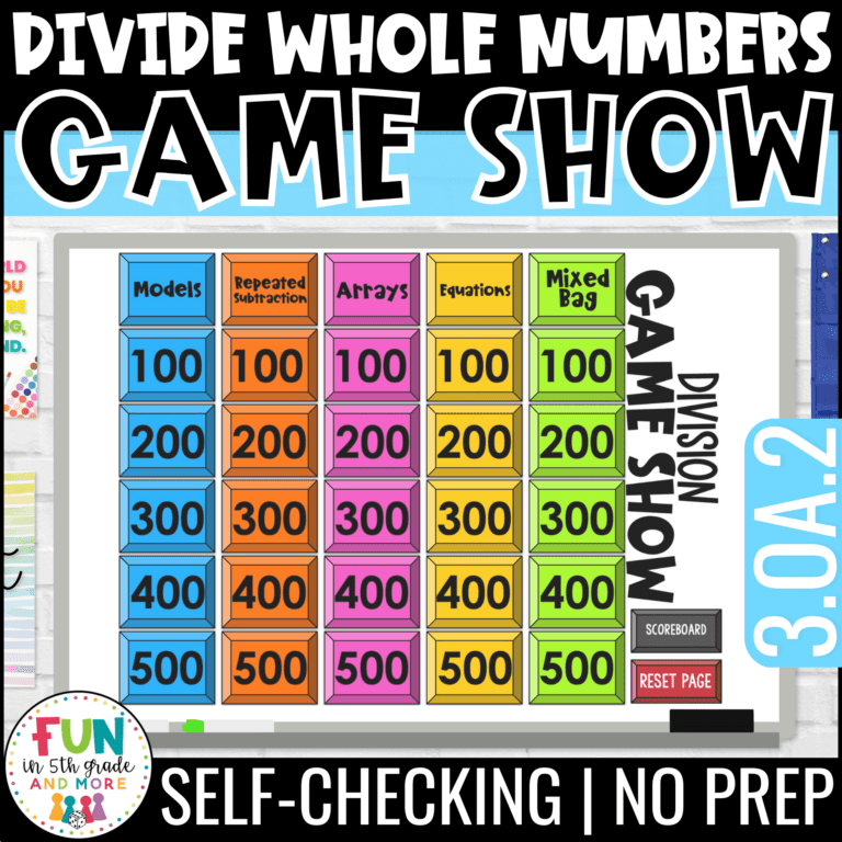 Dividing Whole Numbers Game Show
