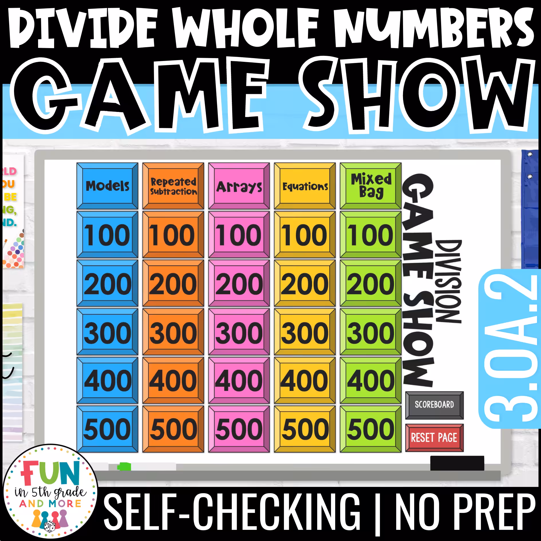 Dividing Whole Numbers Game Show