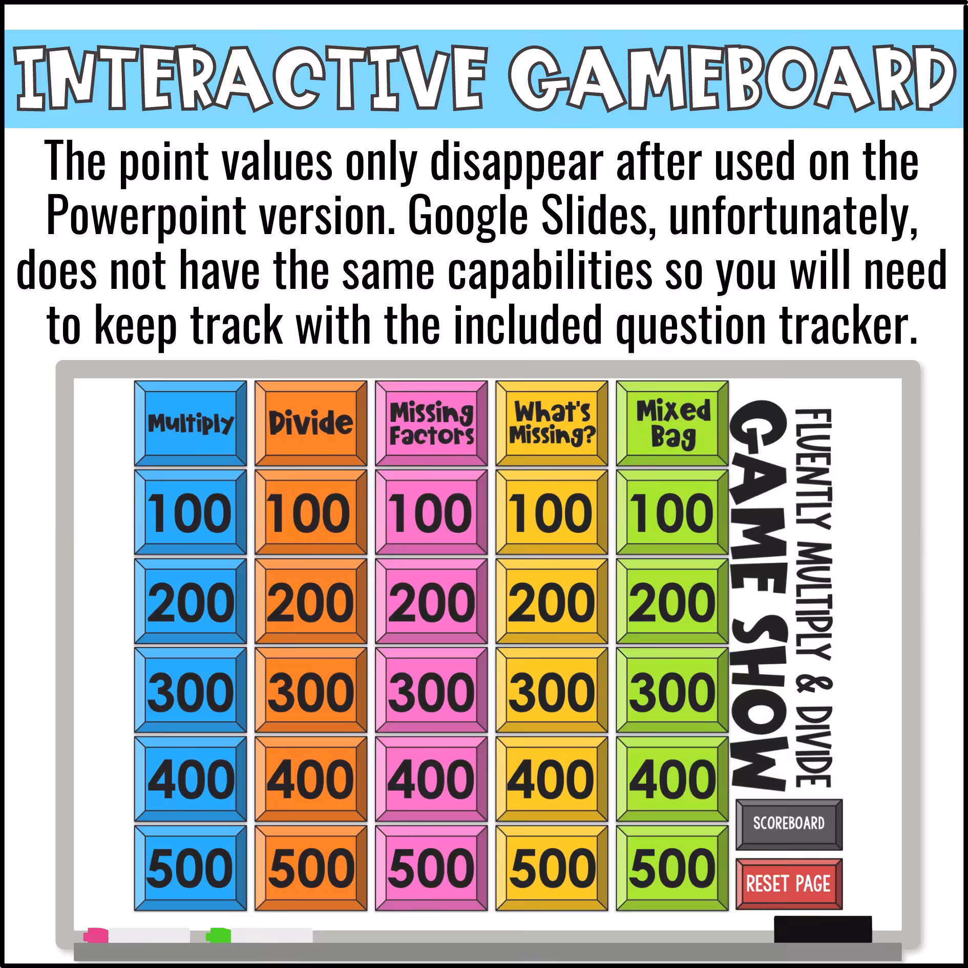 Fluently Multiply and Divide Game Show (3)