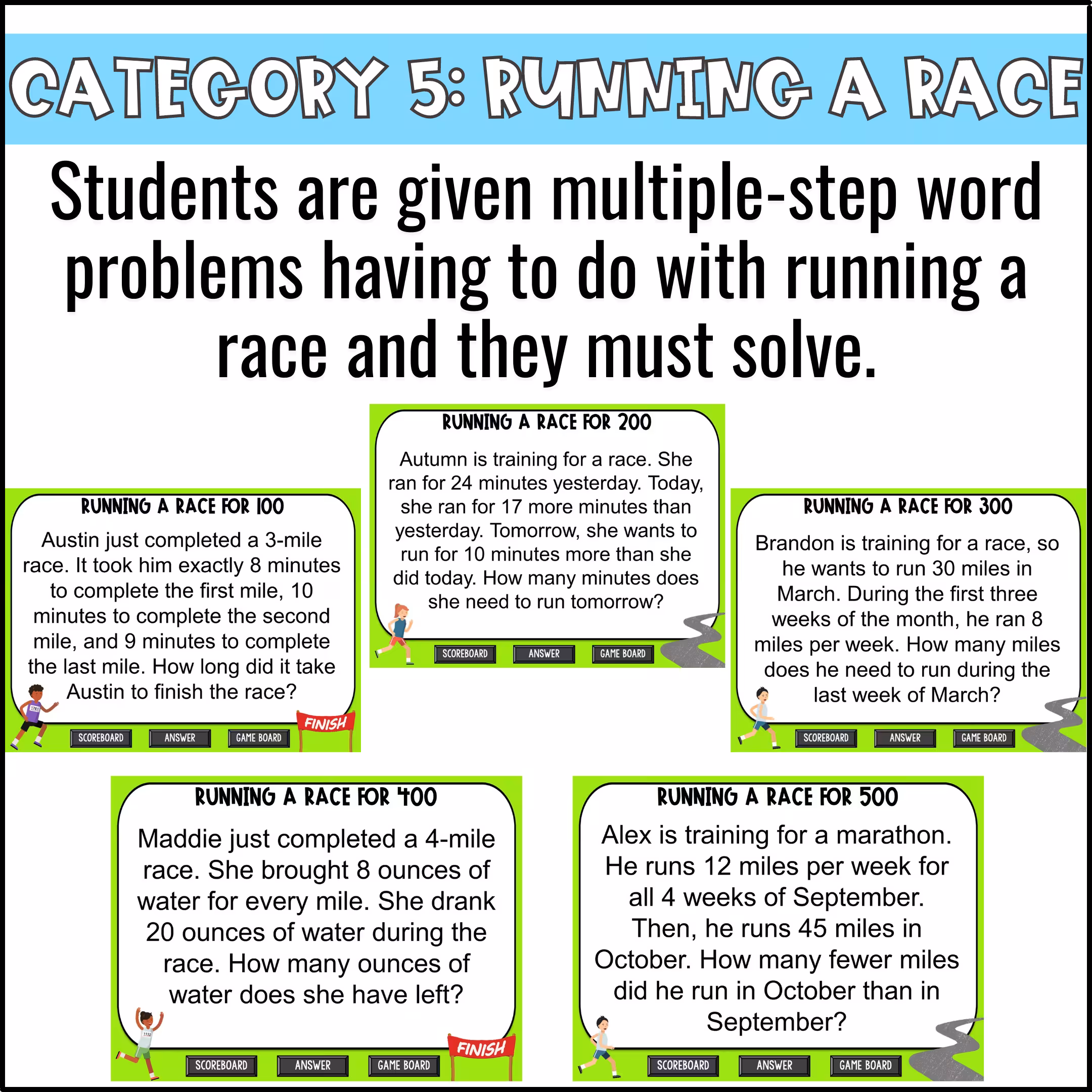 Multiple Step Word Problems Game Show (8)