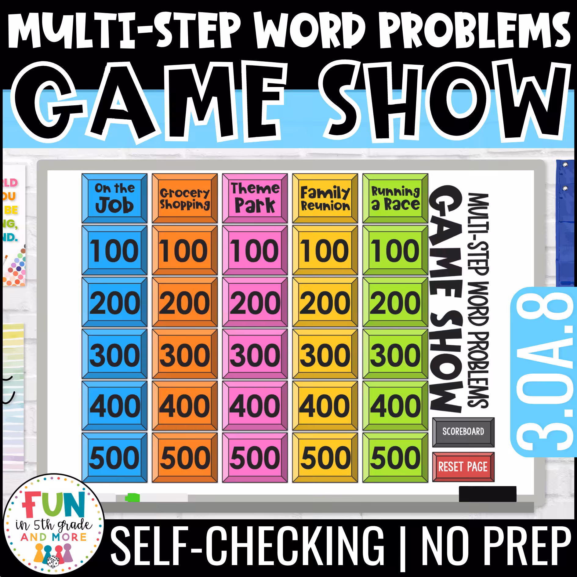 Multiple Step Word Problems Game Show