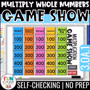 Multiplication of Whole Numbers Game Show
