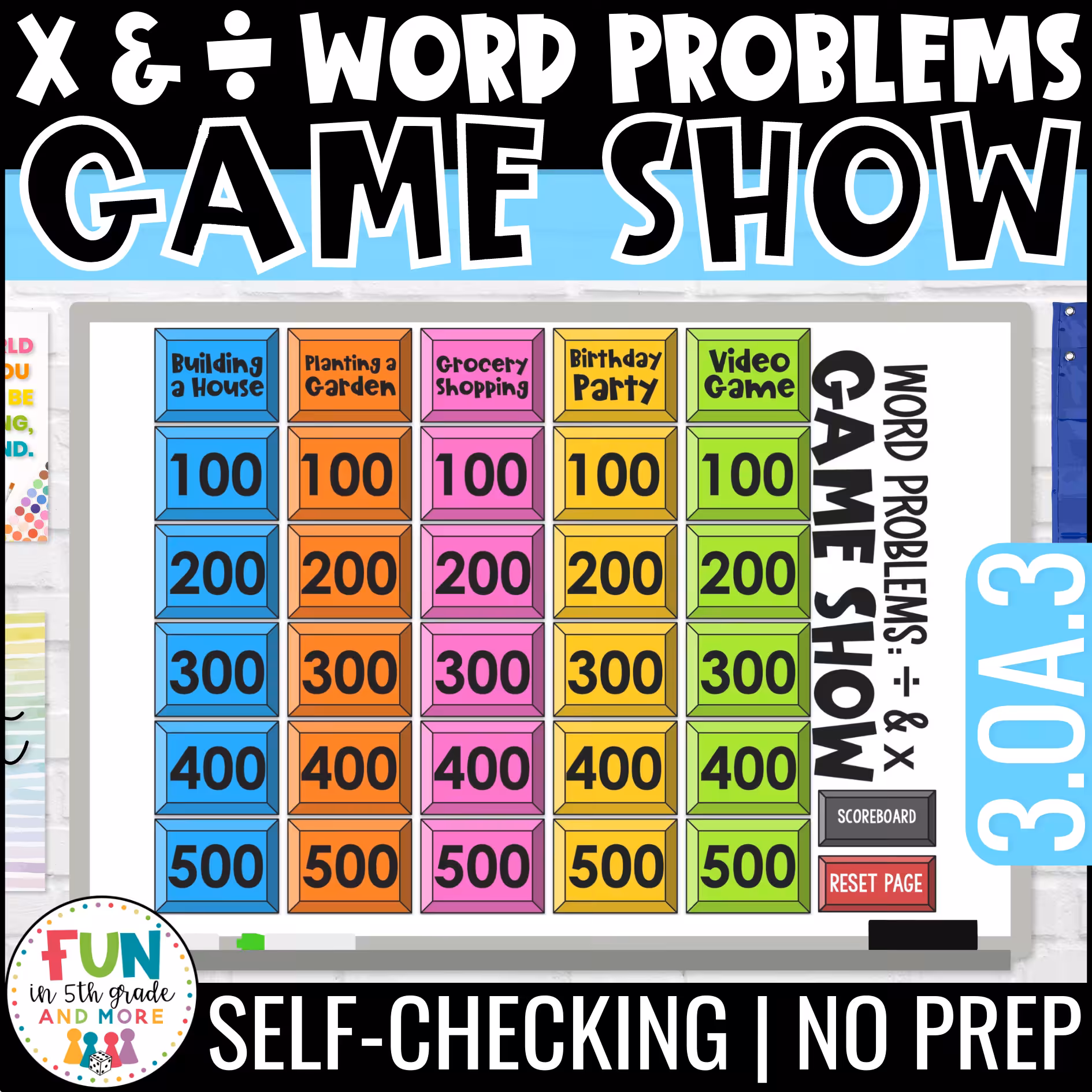 Multiply and Divide Word Problems Game Show