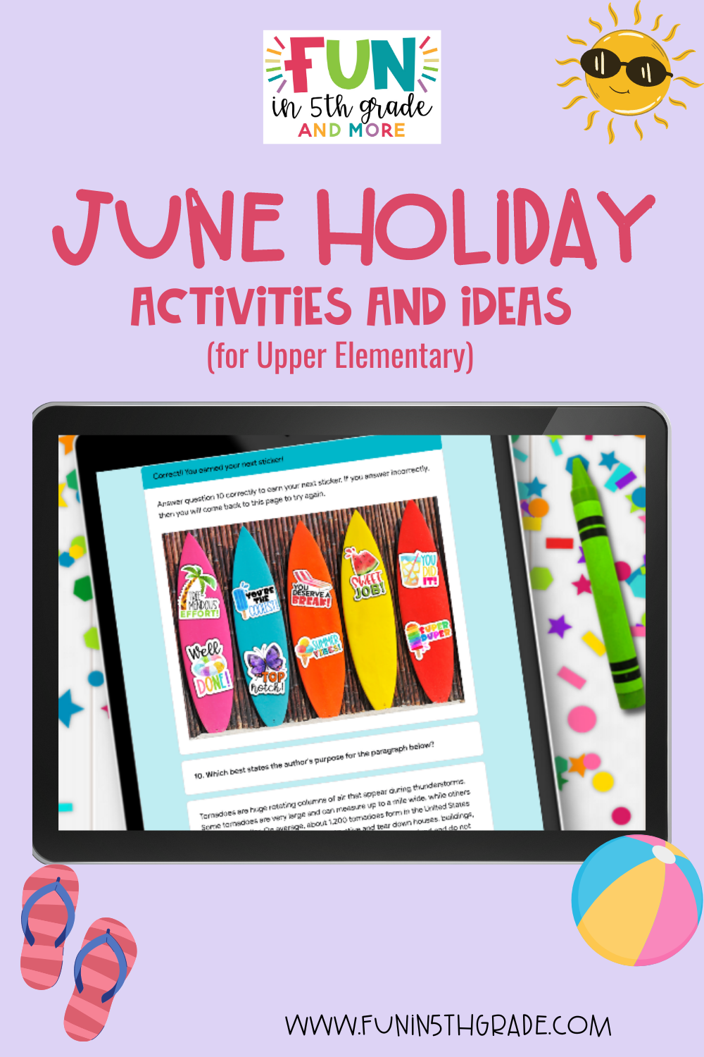 June Holiday Activities and Ideas (Pin)
