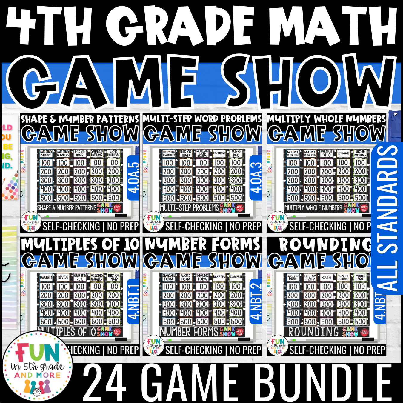 4th Grade Math Review Games
