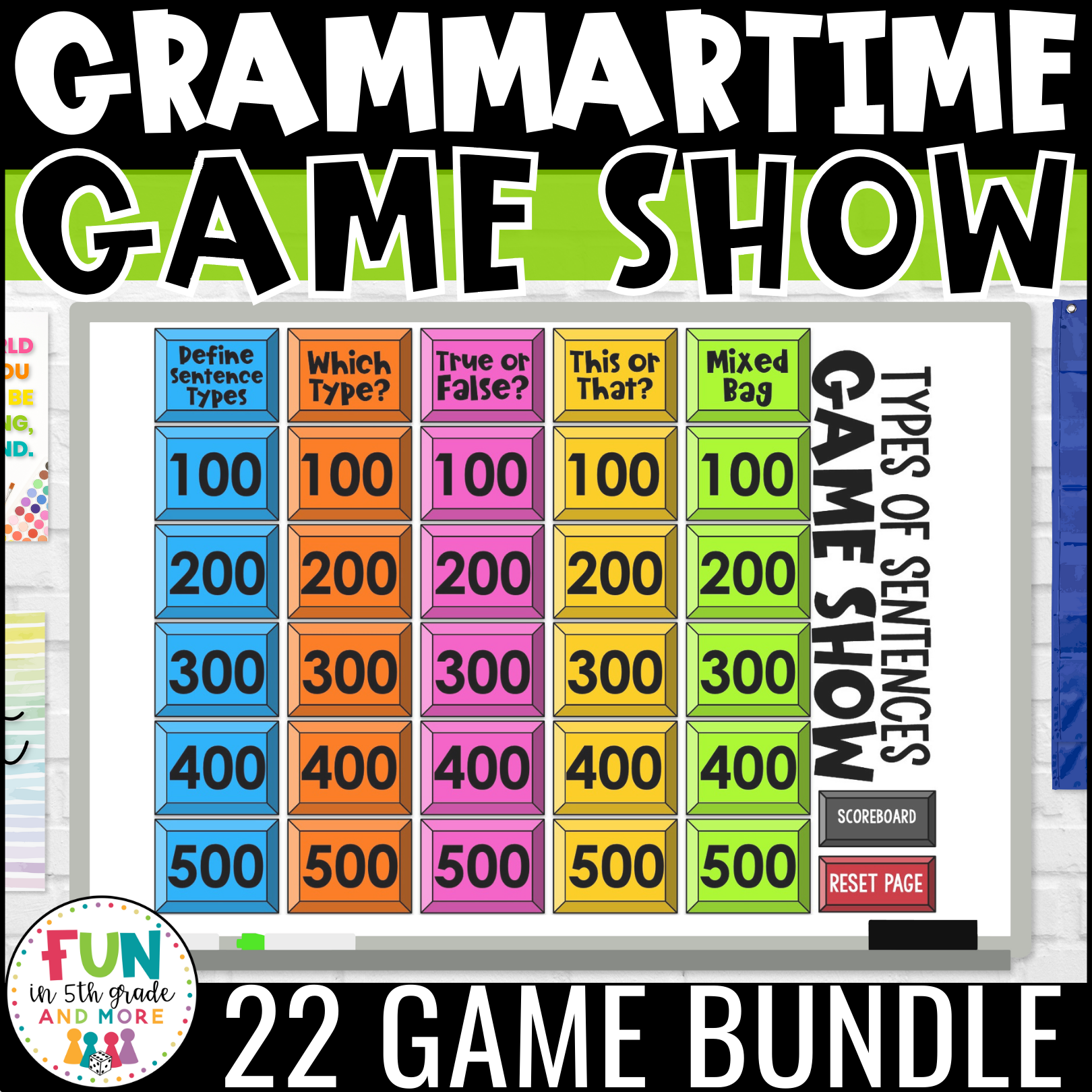 Grammar Review Games Game Show Bundle