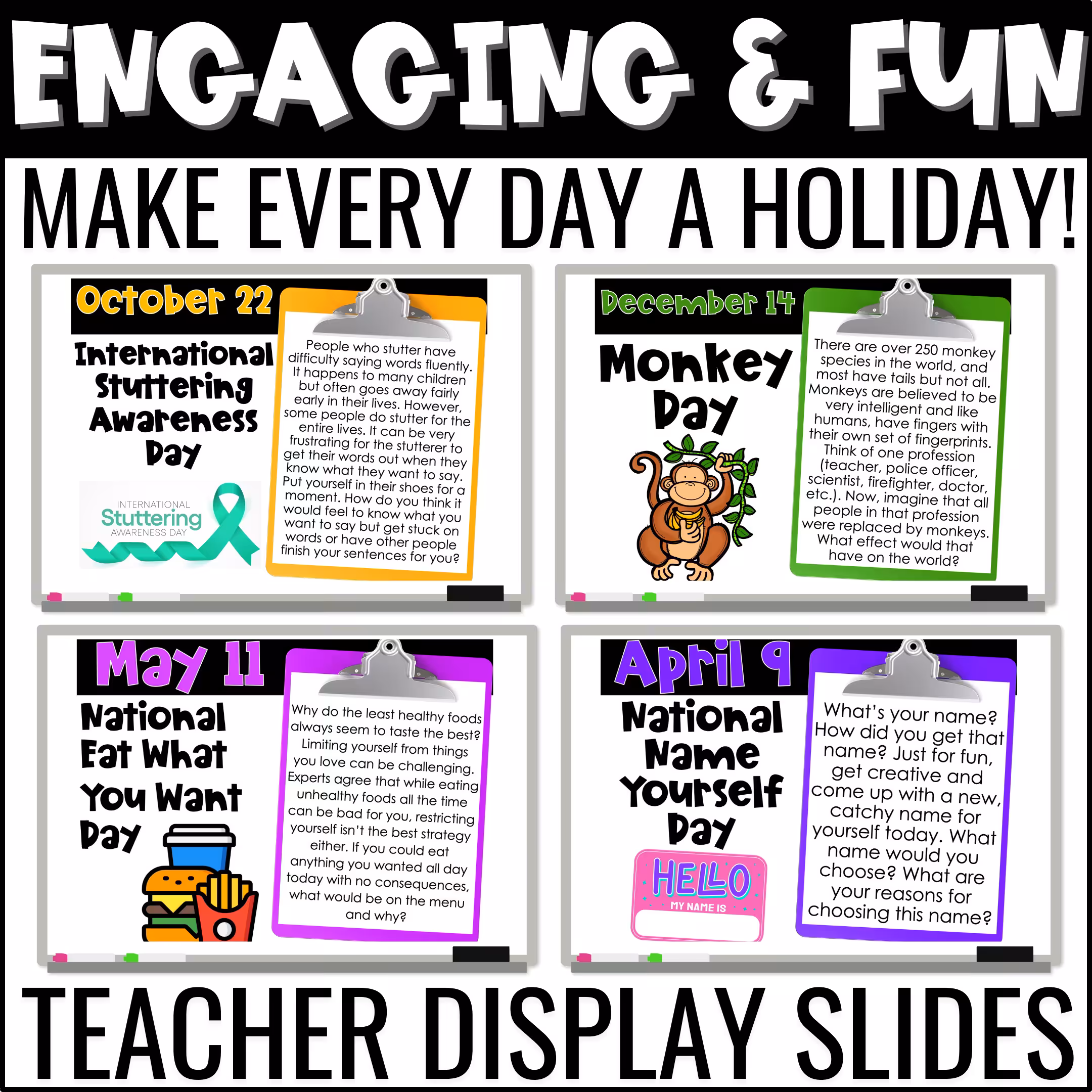 Holiday of the Day Writing Prompts Bundle (2)