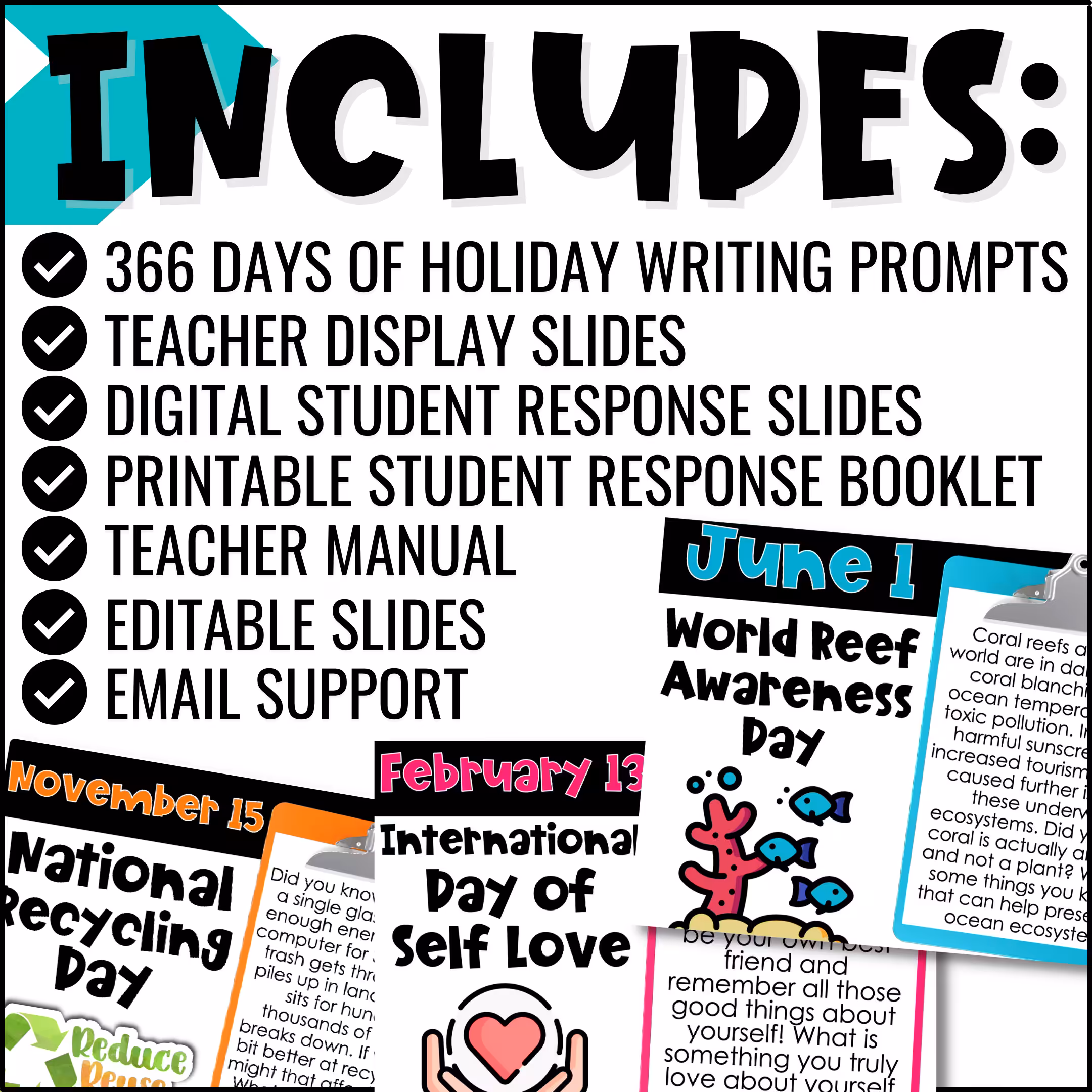Holiday of the Day Writing Prompts Bundle (5)