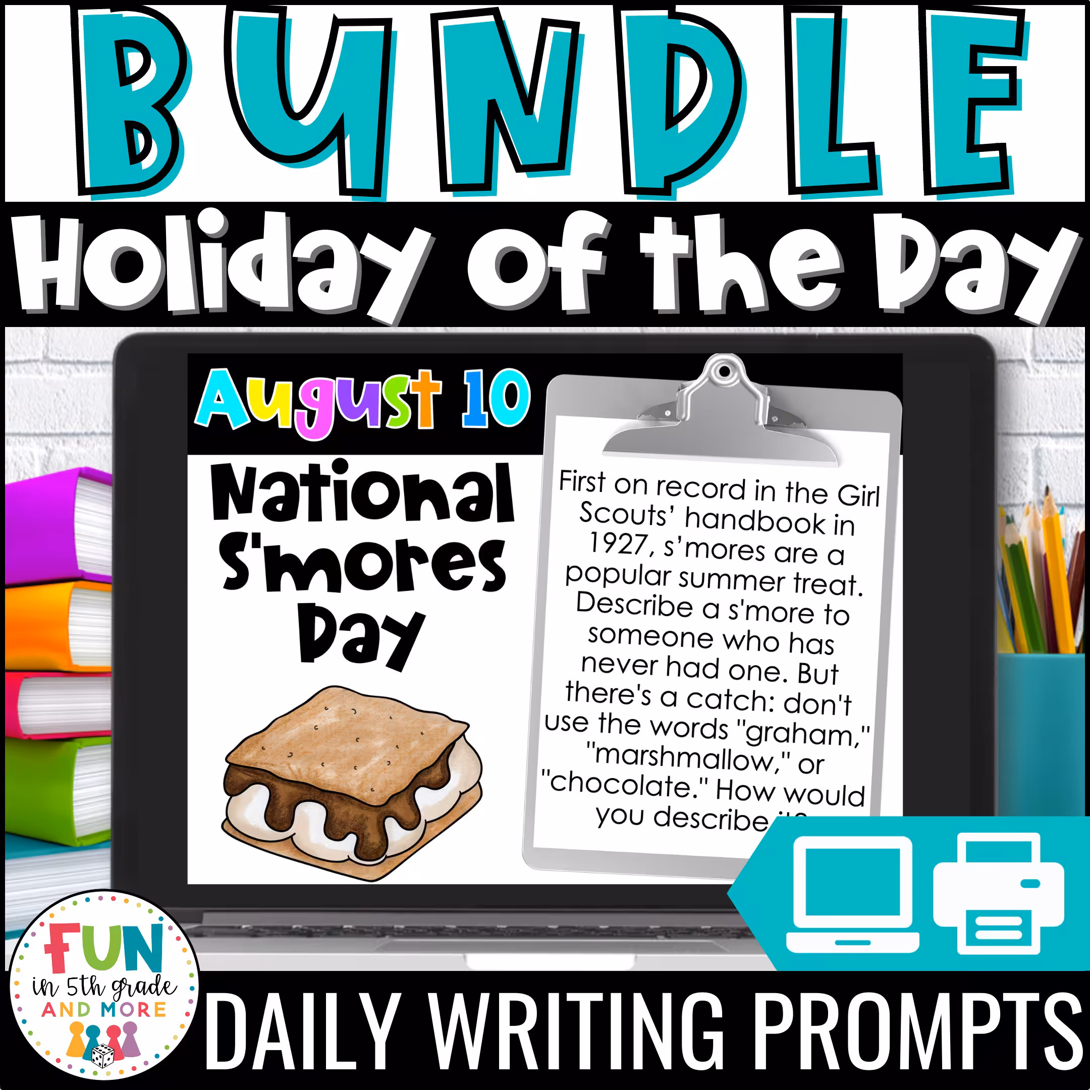 Holiday of the Day Daily Writing Prompts for the Upper Elementary Classroom