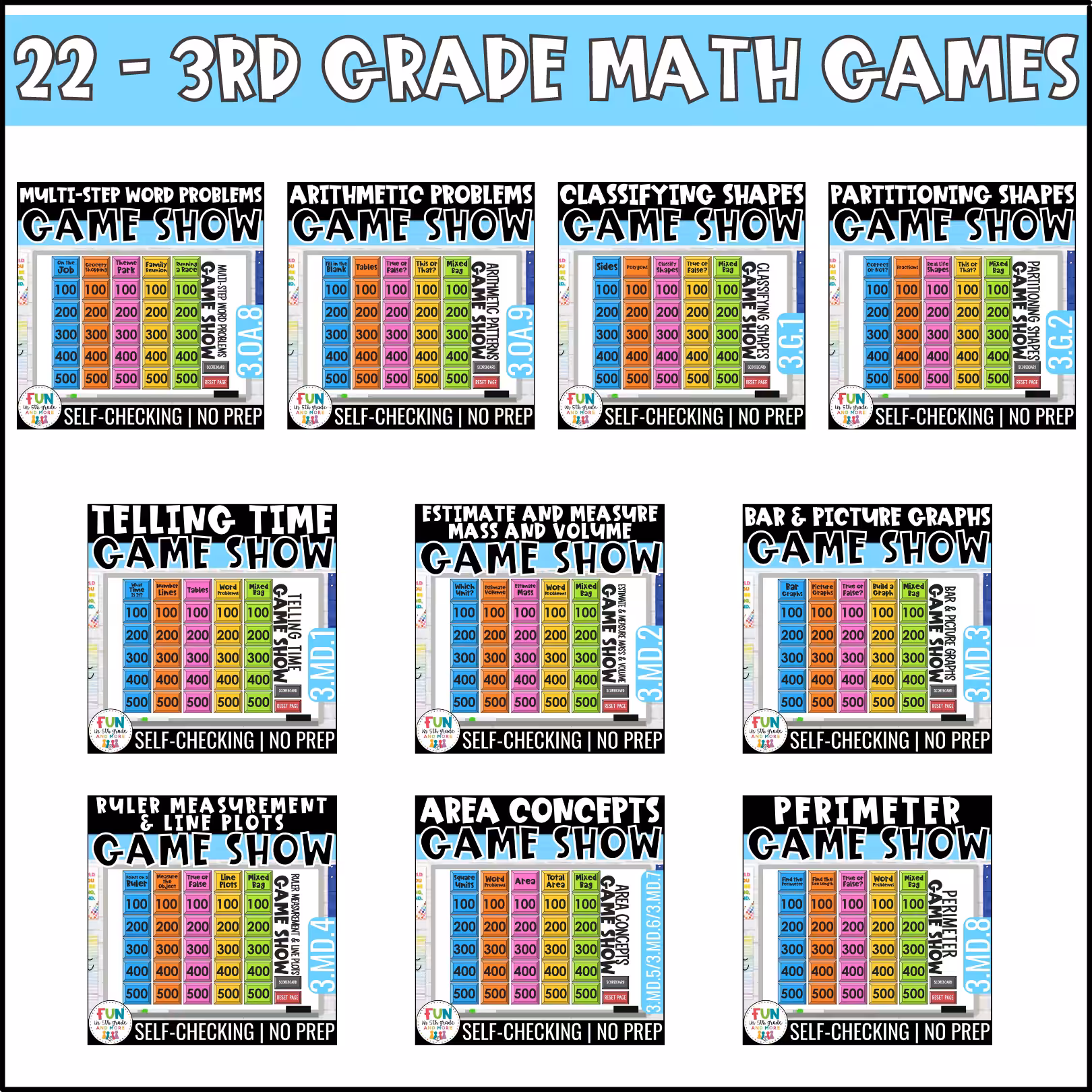 Math ALL ACCESS Game Show Bundle (3)