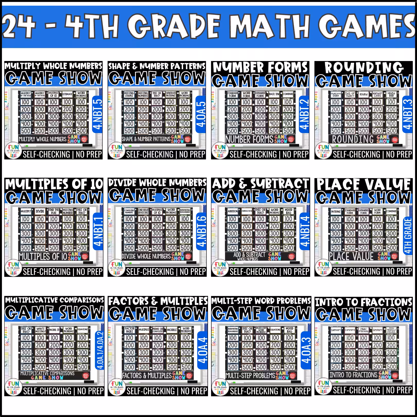 Math ALL ACCESS Game Show Bundle (4)