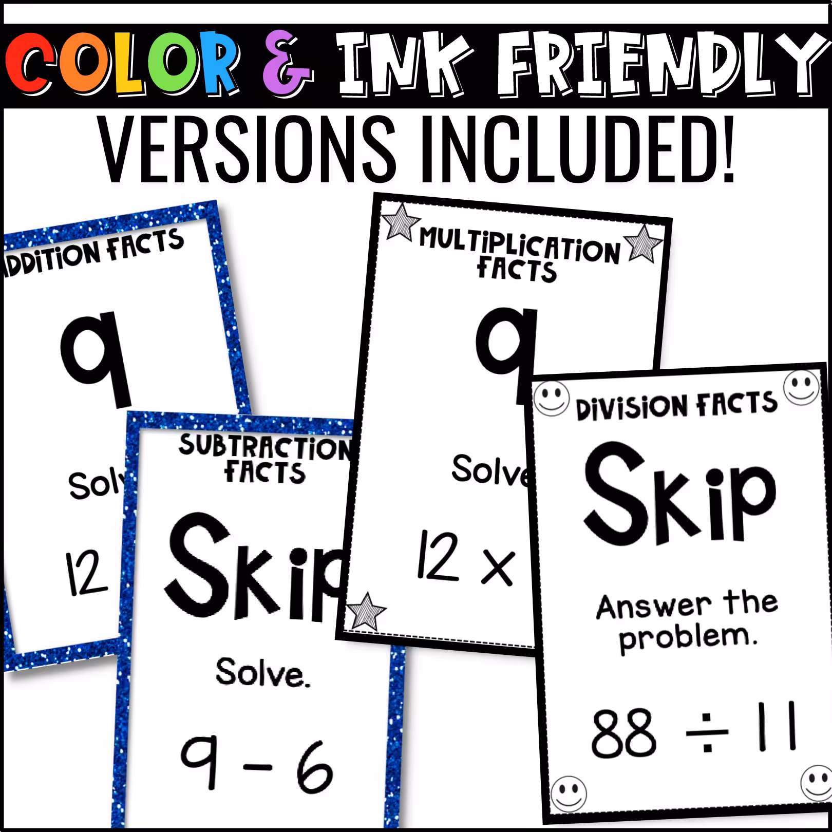 Math Facts U-Know Math Review Games Mini Bundle 3 (2)