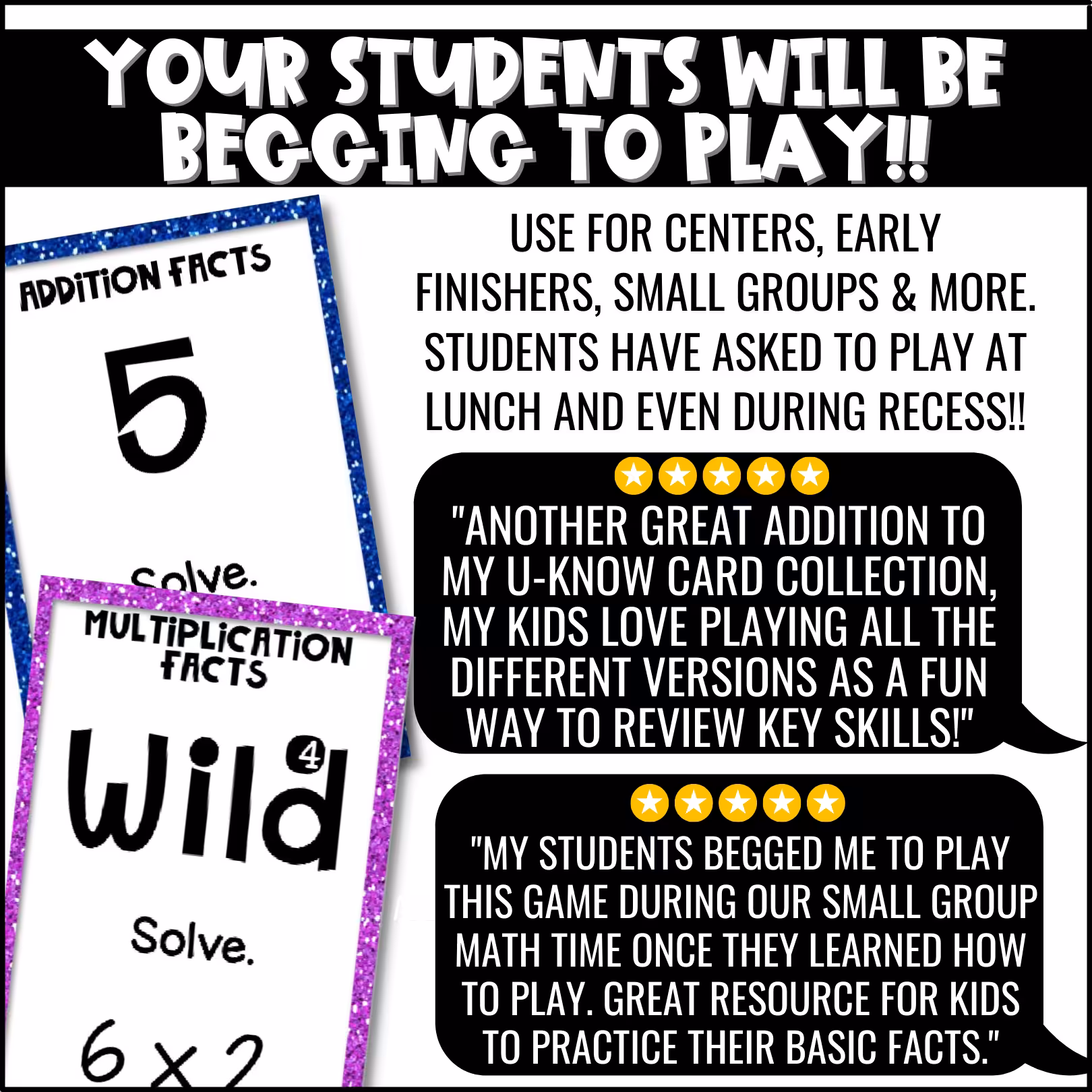 Math Facts U-Know Math Review Games Mini Bundle 3 (5)