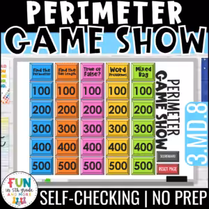 Perimeter Game Show for 3rd Grade Math Review