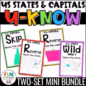 Two U-Know US States and Capitals Games