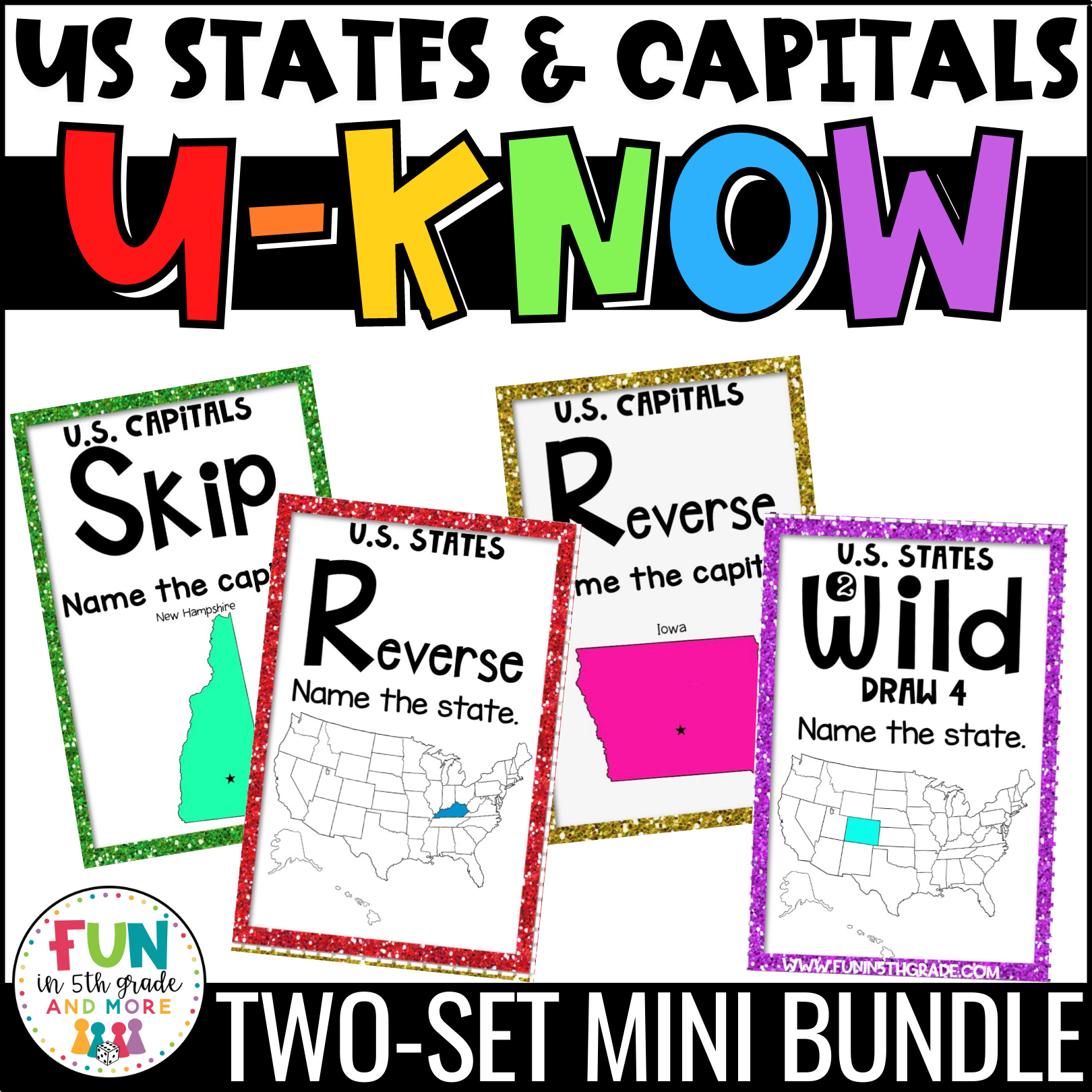 Two U-Know US States and Capitals Games