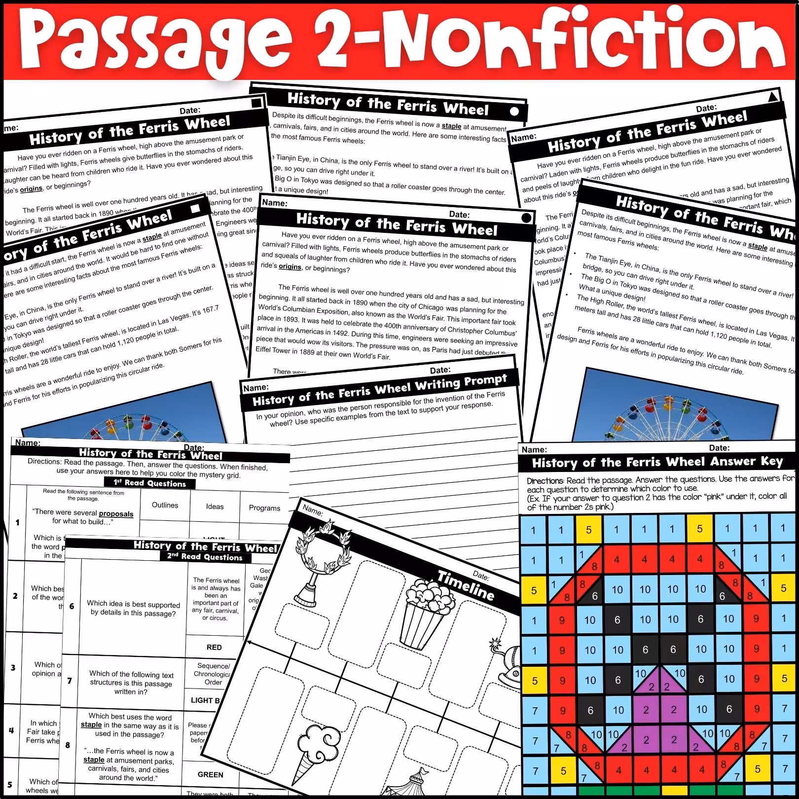 Carnival Close Reading Comprehension Passages (4)