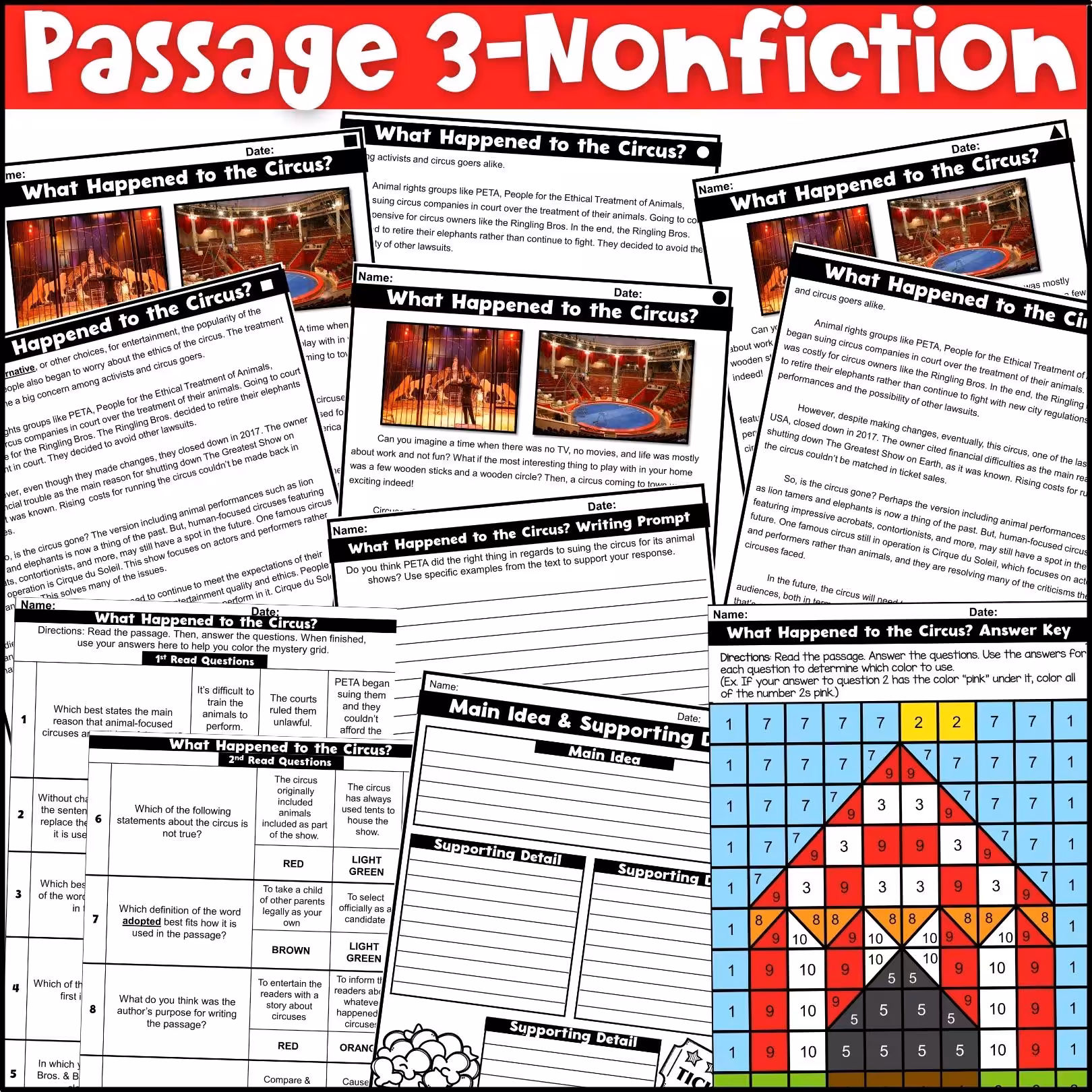 Carnival Close Reading Comprehension Passages (5)