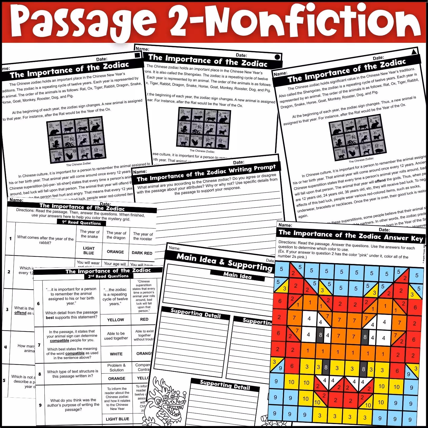 Chinese New Year Close Reading Comprehension Passages (4)