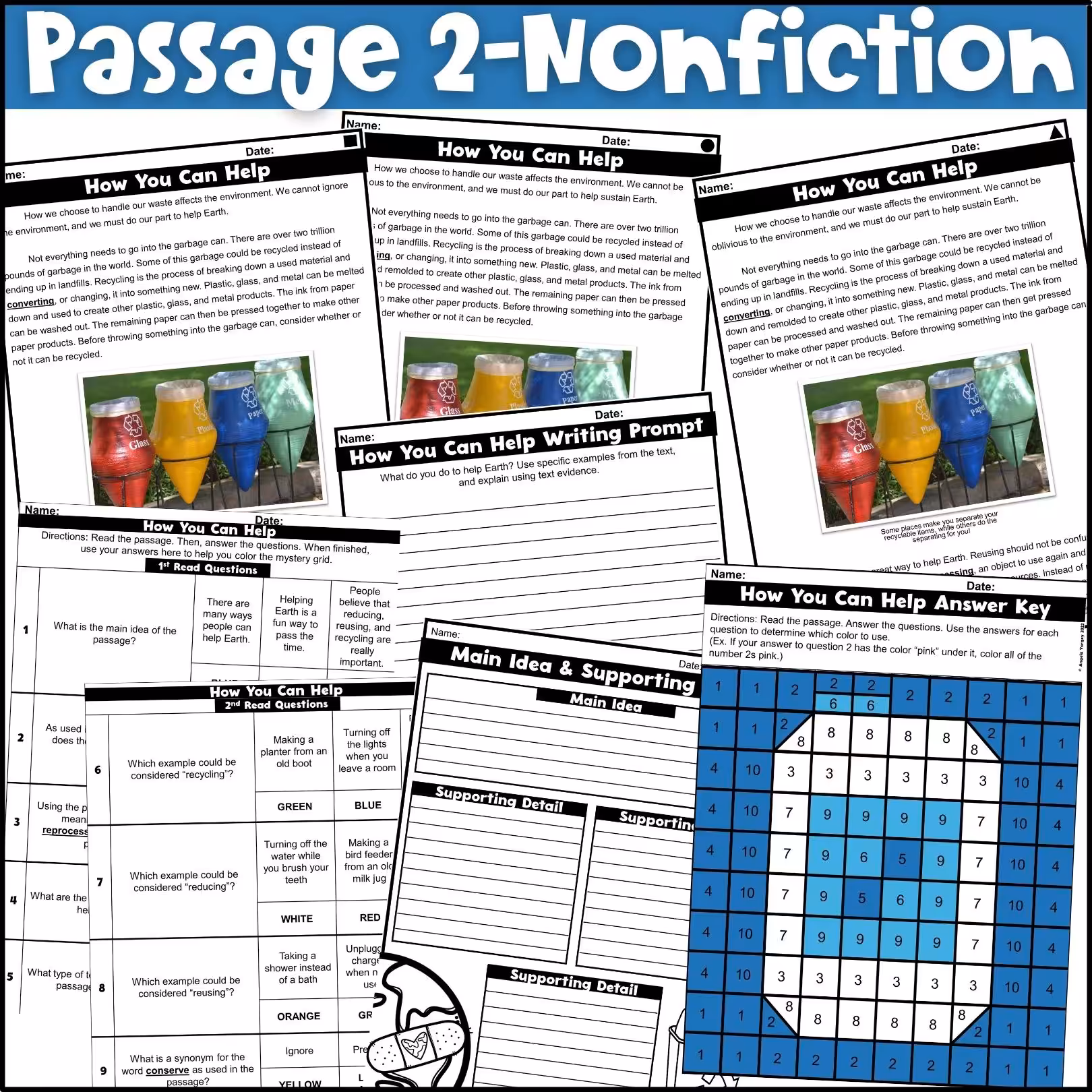 Earth Day Close Reading Comprehension Passages (4)