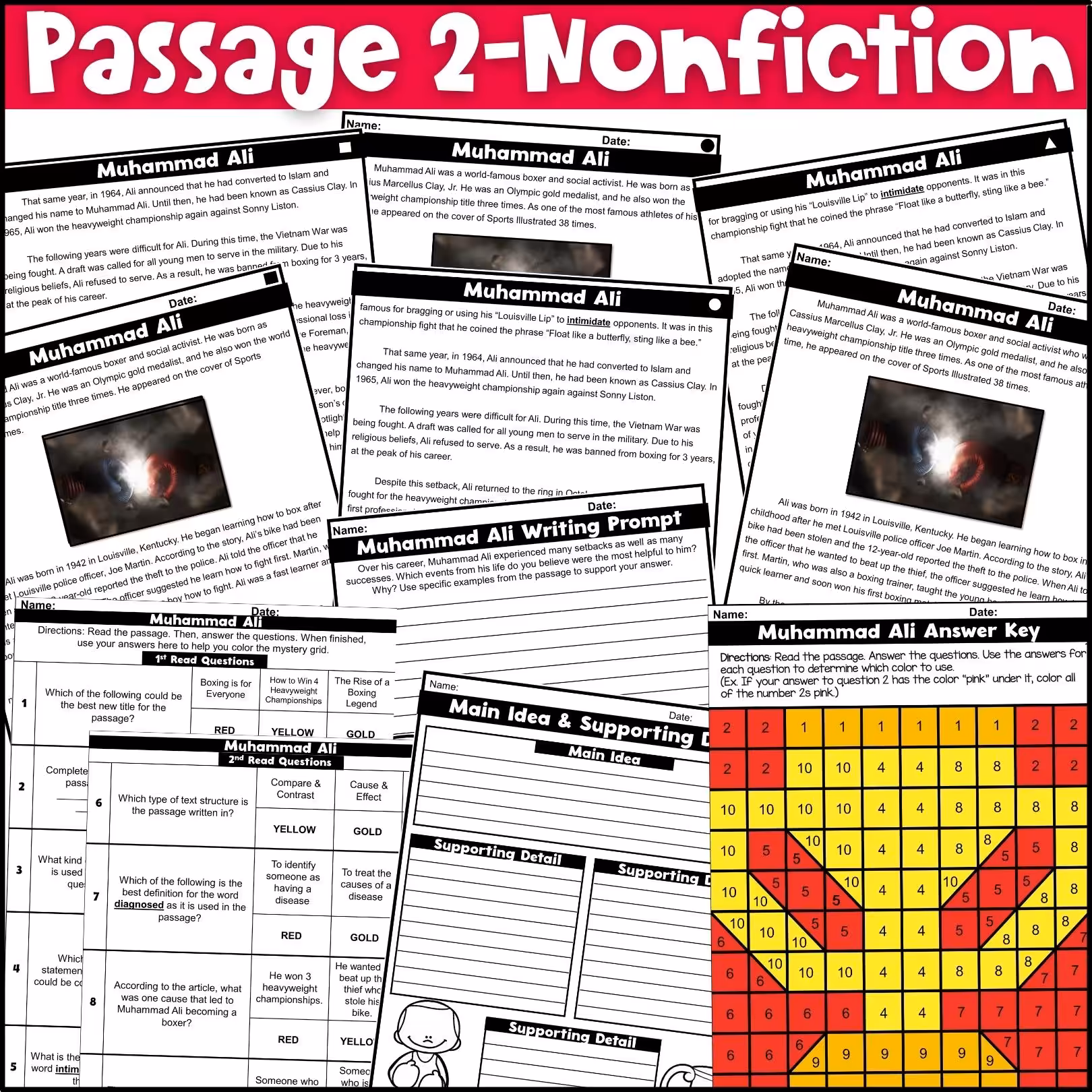 February Close Reading Comprehension Passages (4)