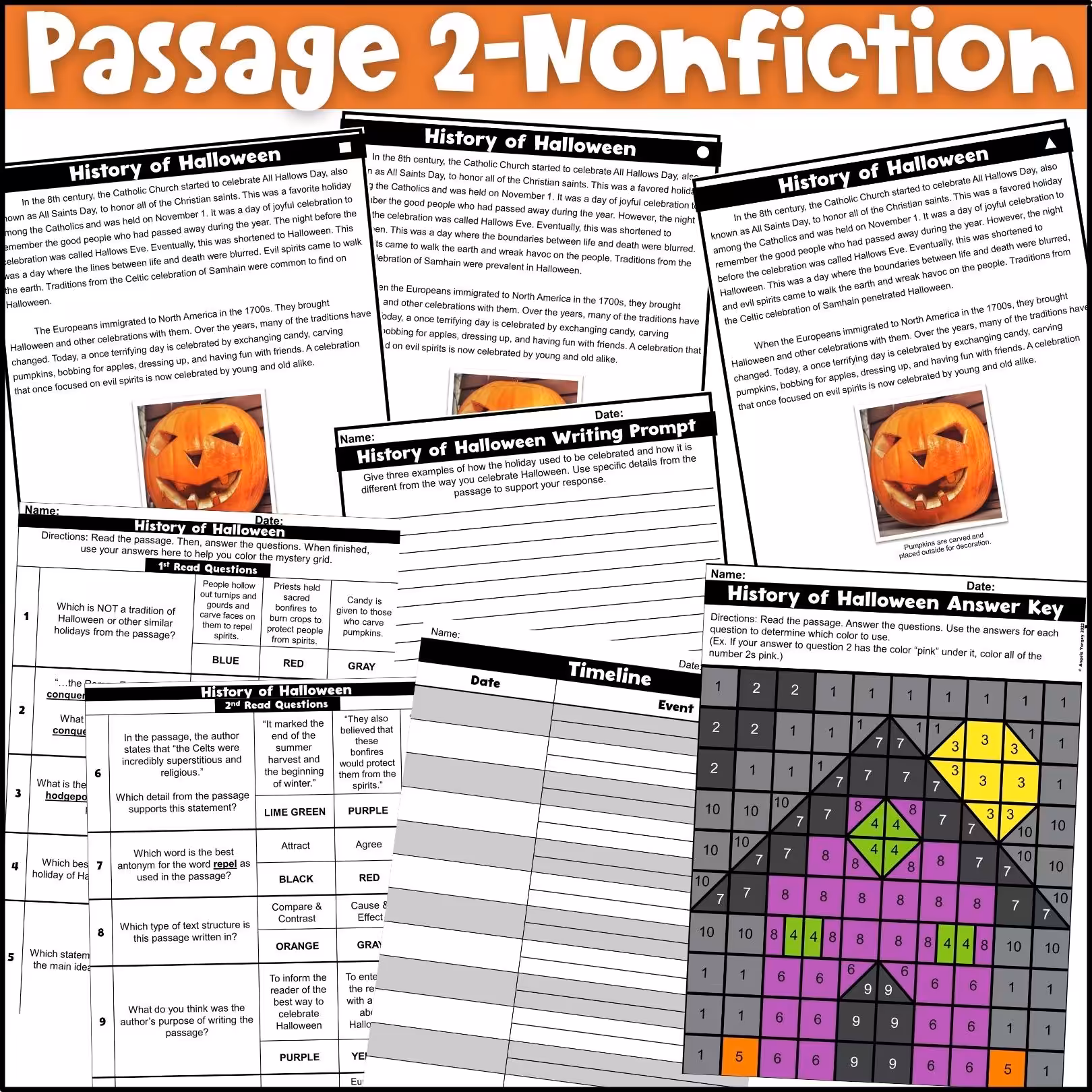 Halloween Close Reading Comprehension Passages (4)