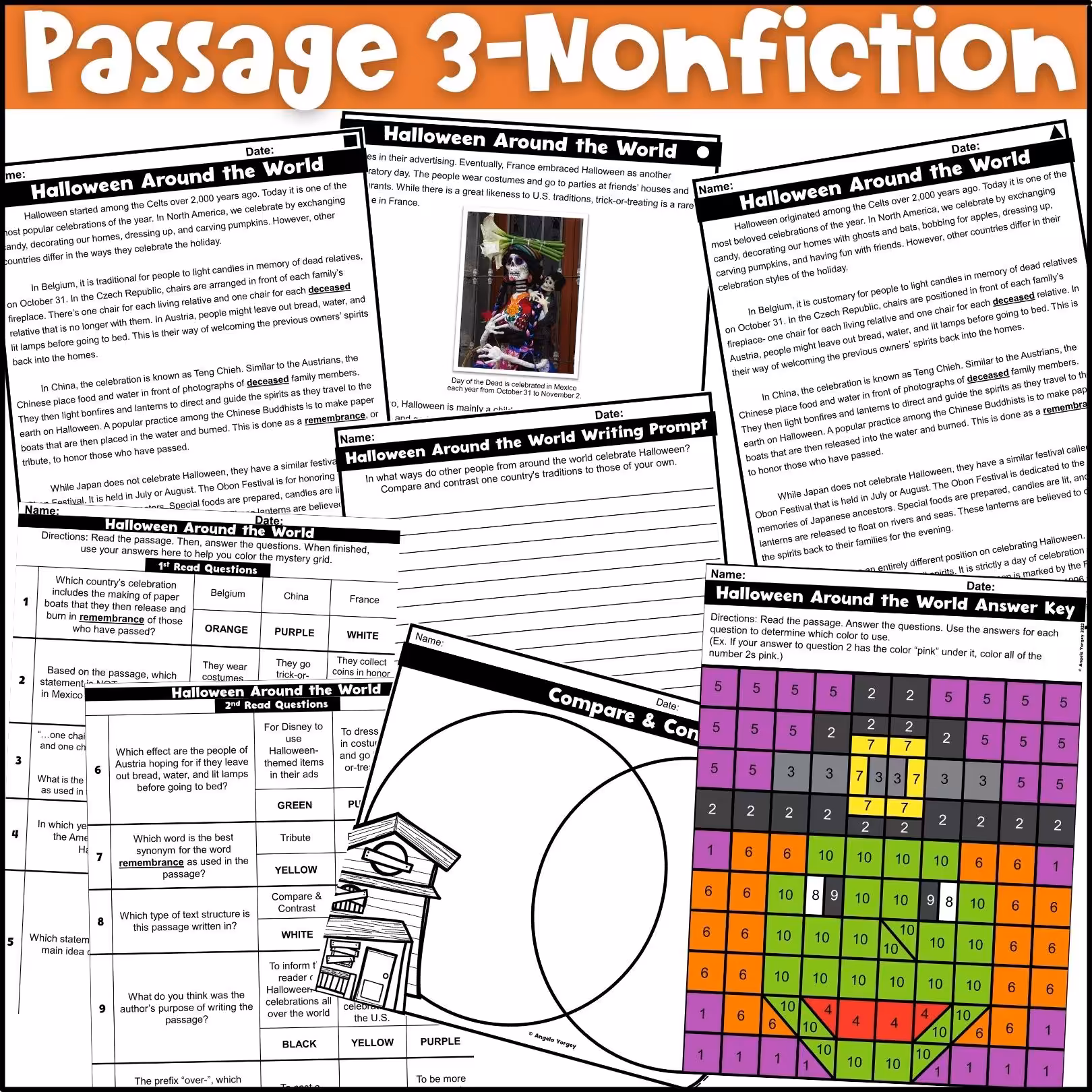 Halloween Close Reading Comprehension Passages (5)