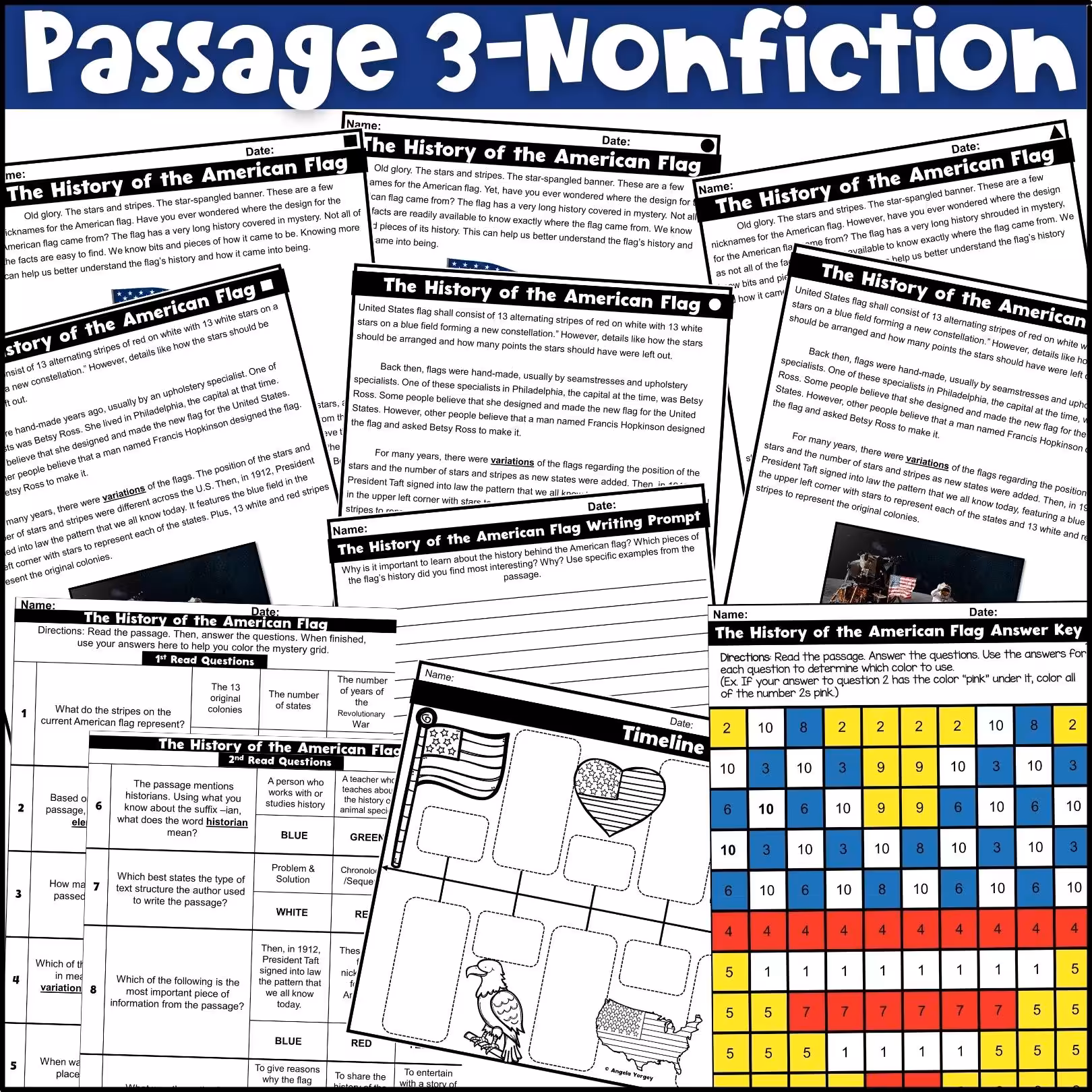 July Close Reading Comprehension Passages (5)