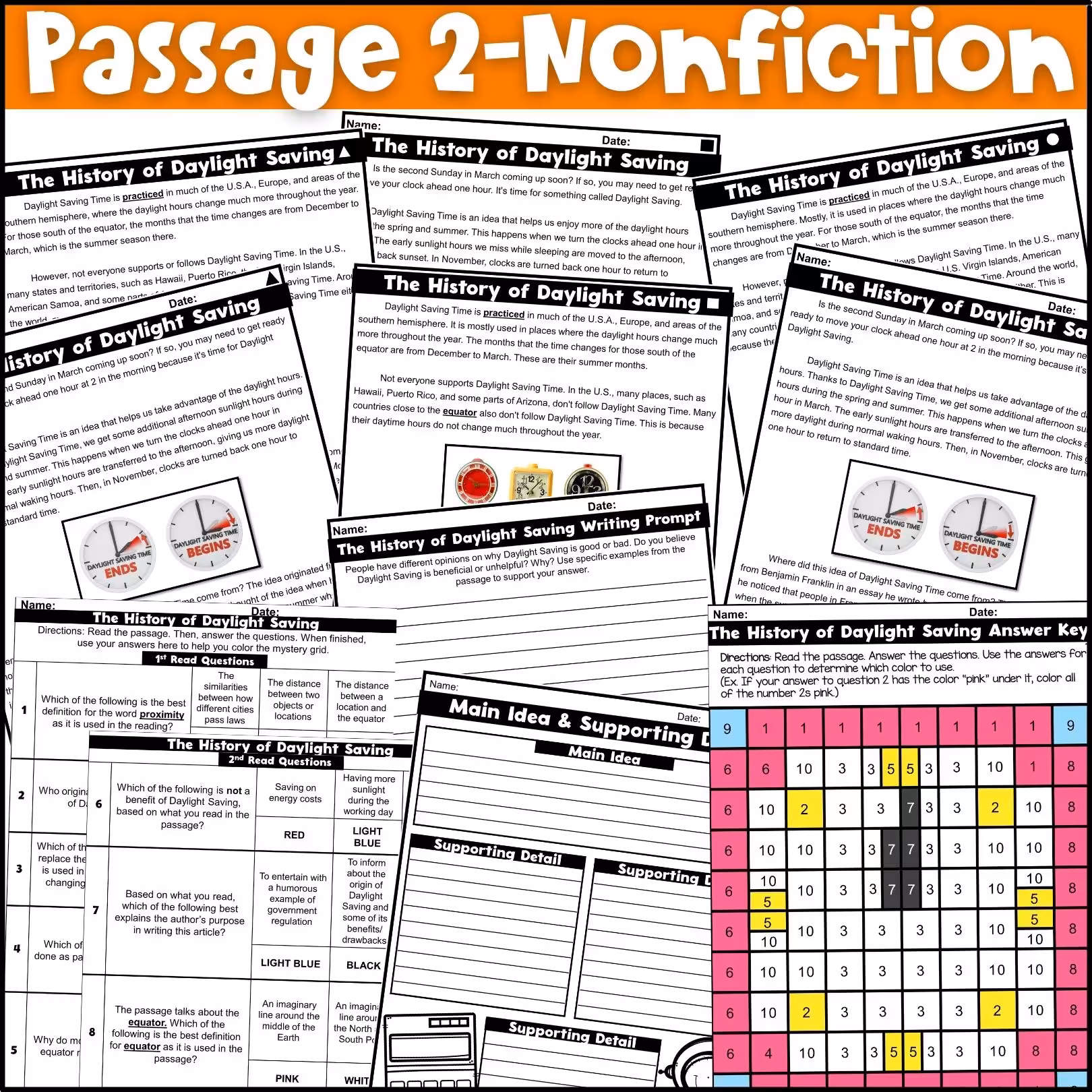 March Close Reading Comprehension Passages (4)