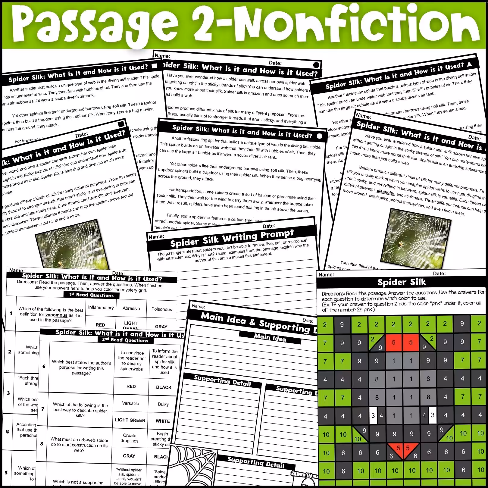 October Close Reading Comprehension Passages (4)