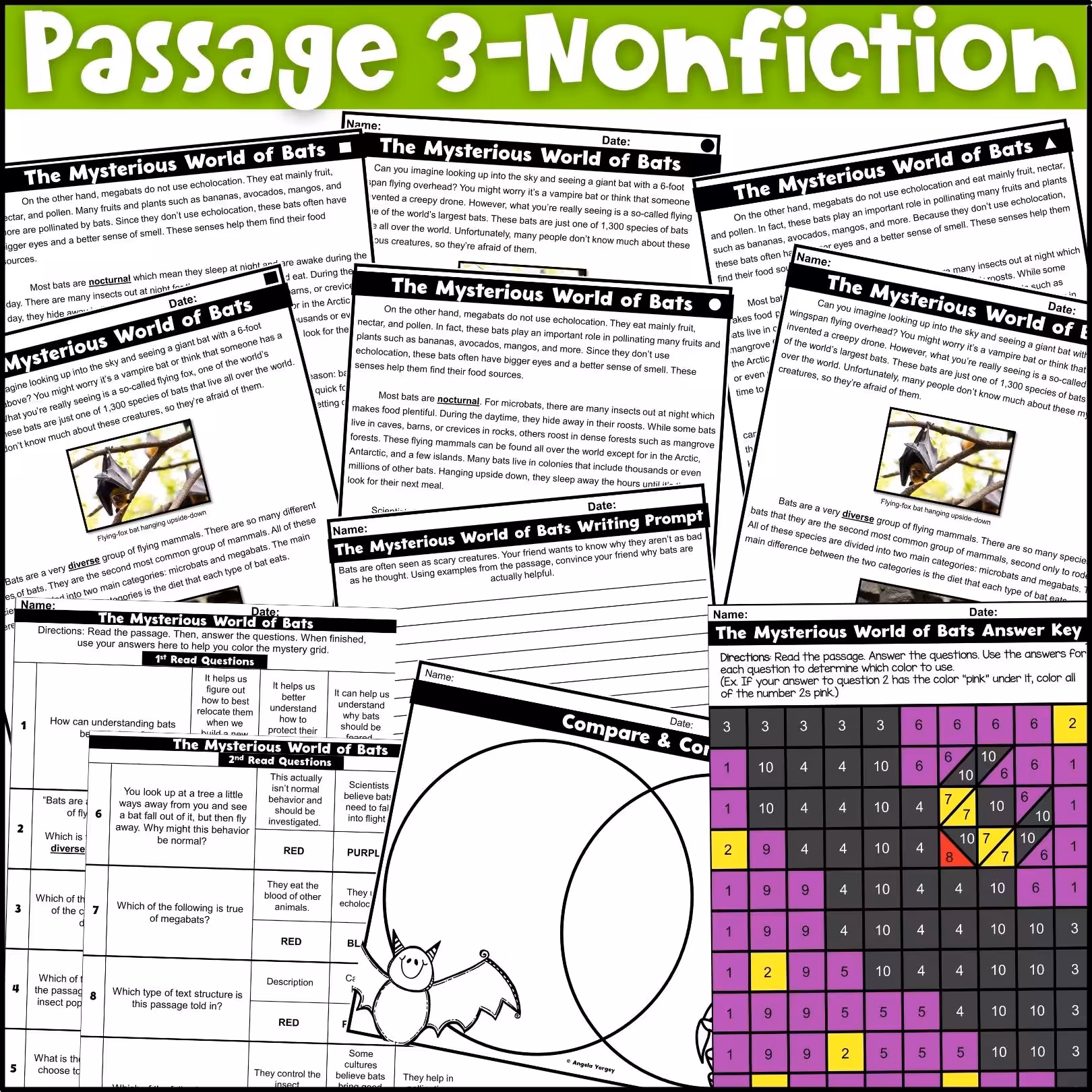 October Close Reading Comprehension Passages (5)
