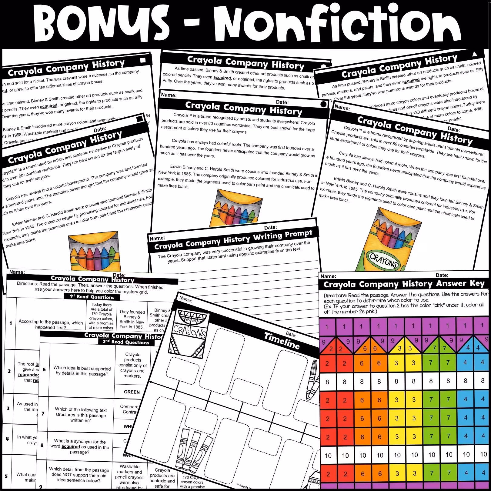 School Close Reading Comprehension Passages (8)