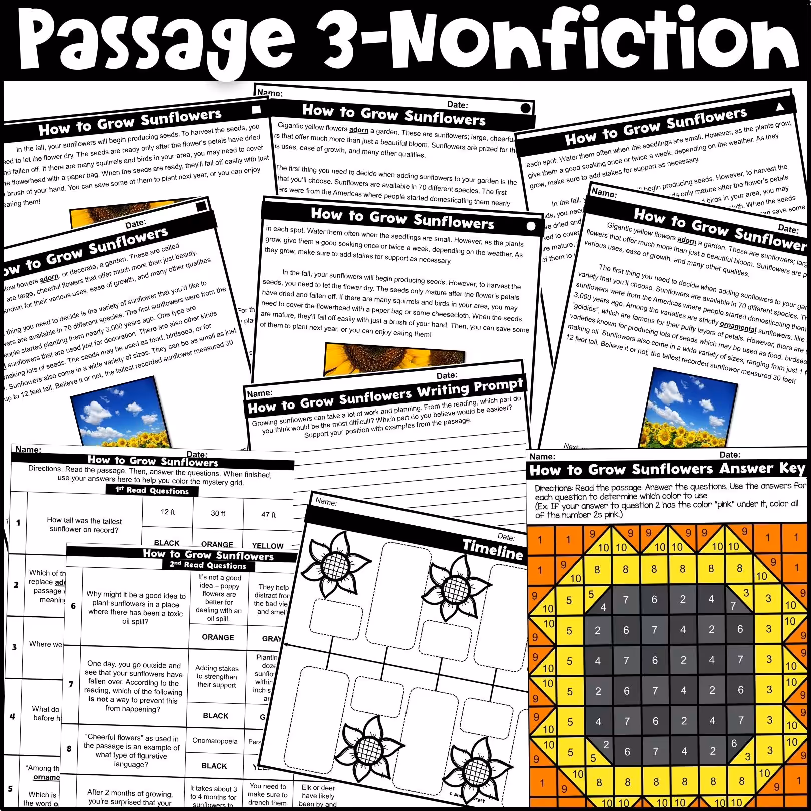 September Close Reading Comprehension Passages (5)
