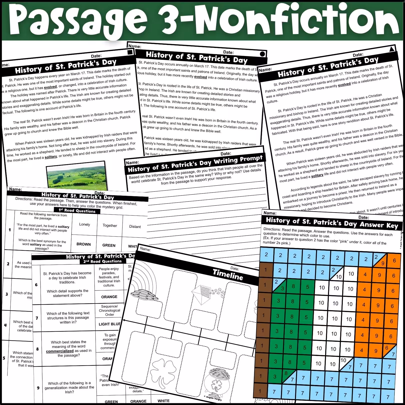 St Patricks Day Close Reading Comprehension Passages (5)
