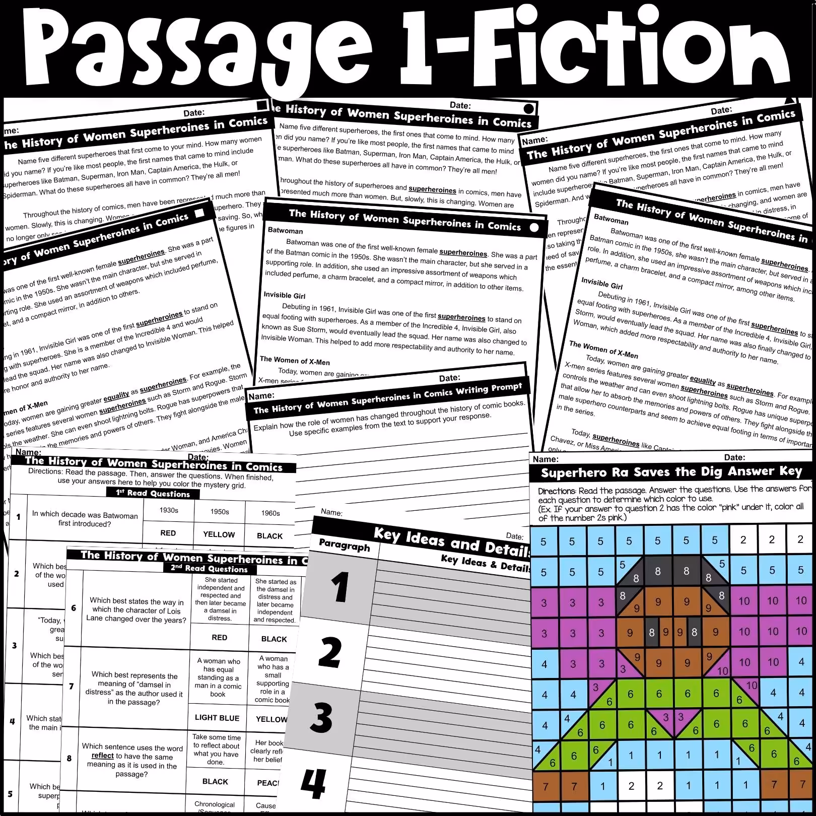 Superhero Close Reading Comprehension Passages (3)