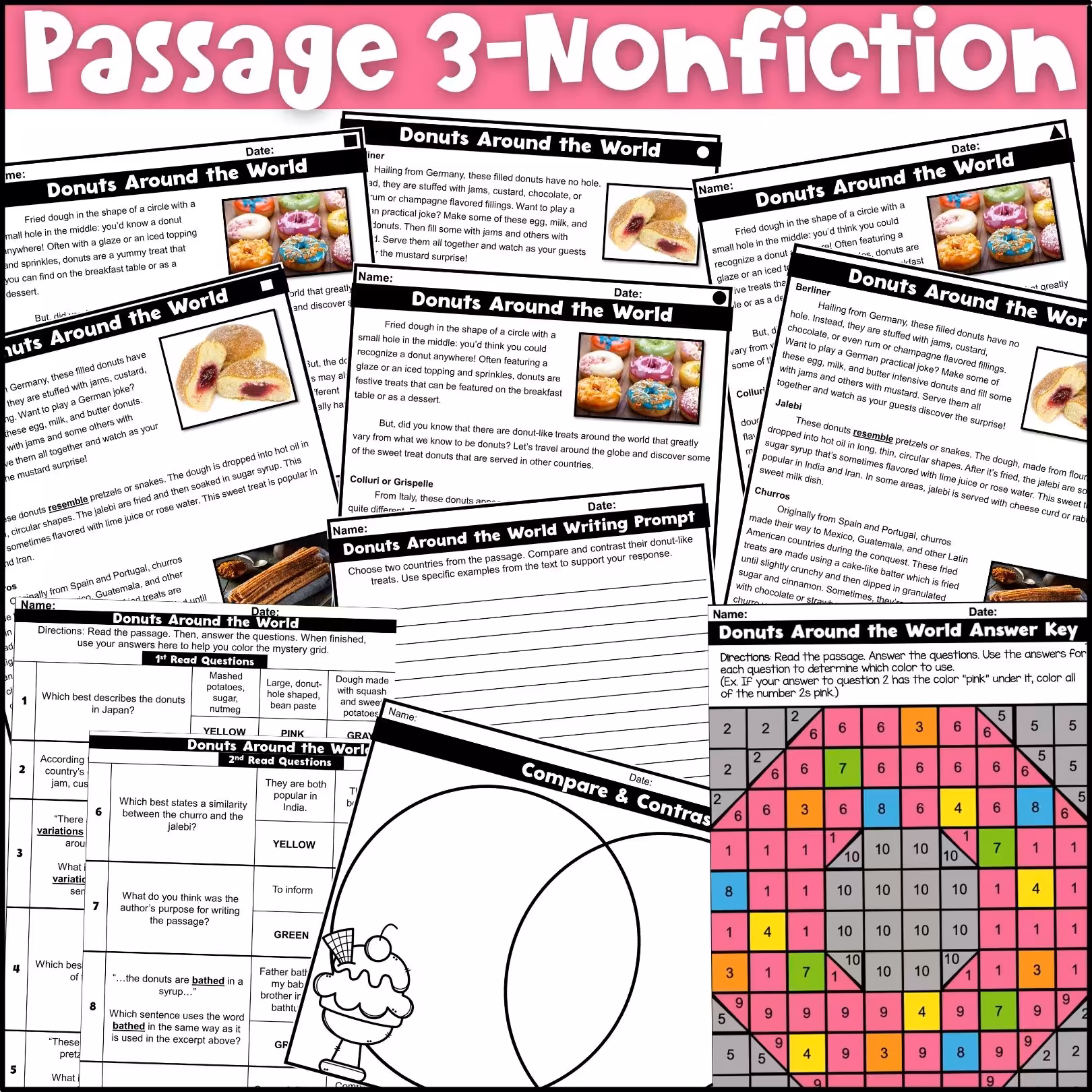 Sweet Treats Close Reading Comprehension Passages (5)