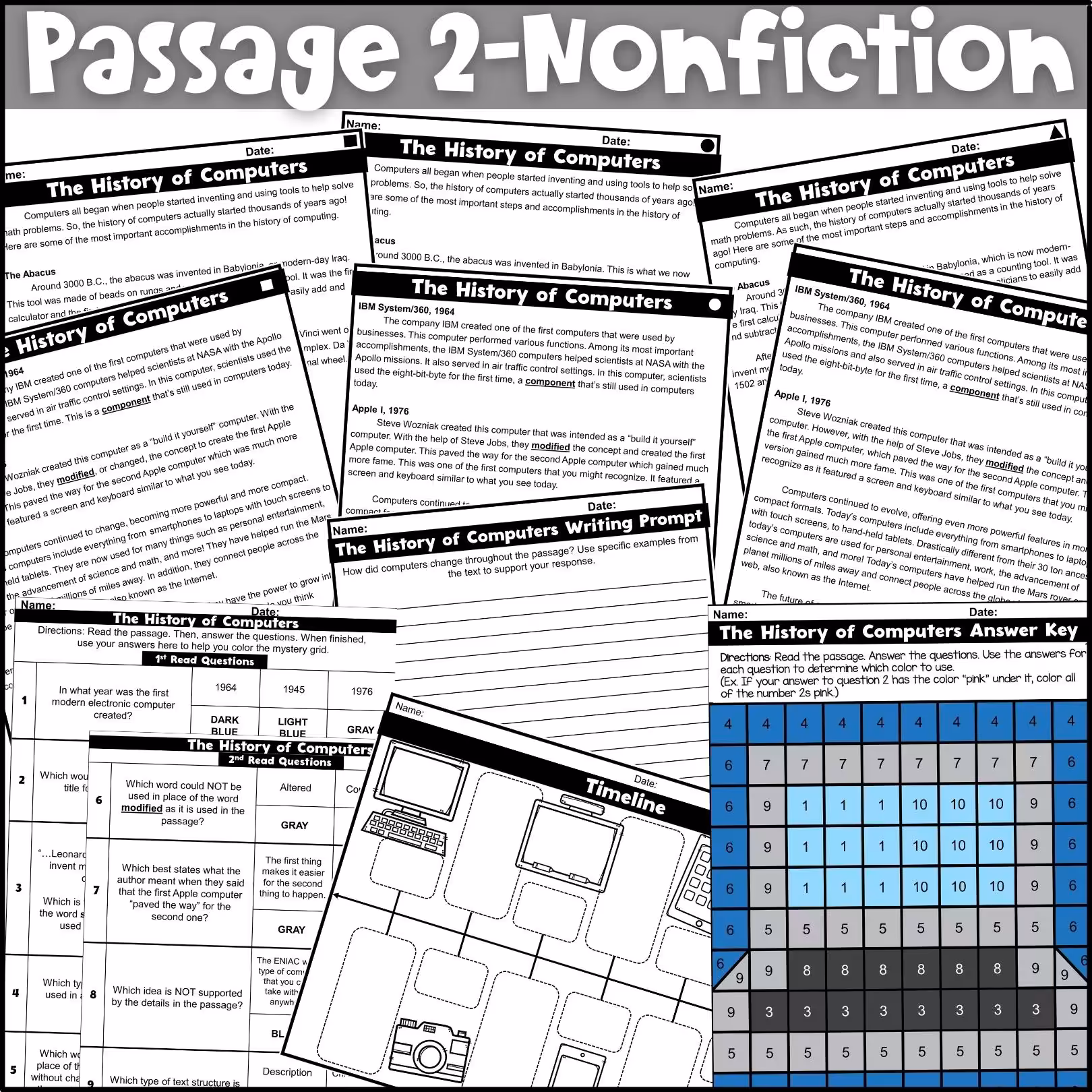 Technology Close Reading Comprehension Passages (4)