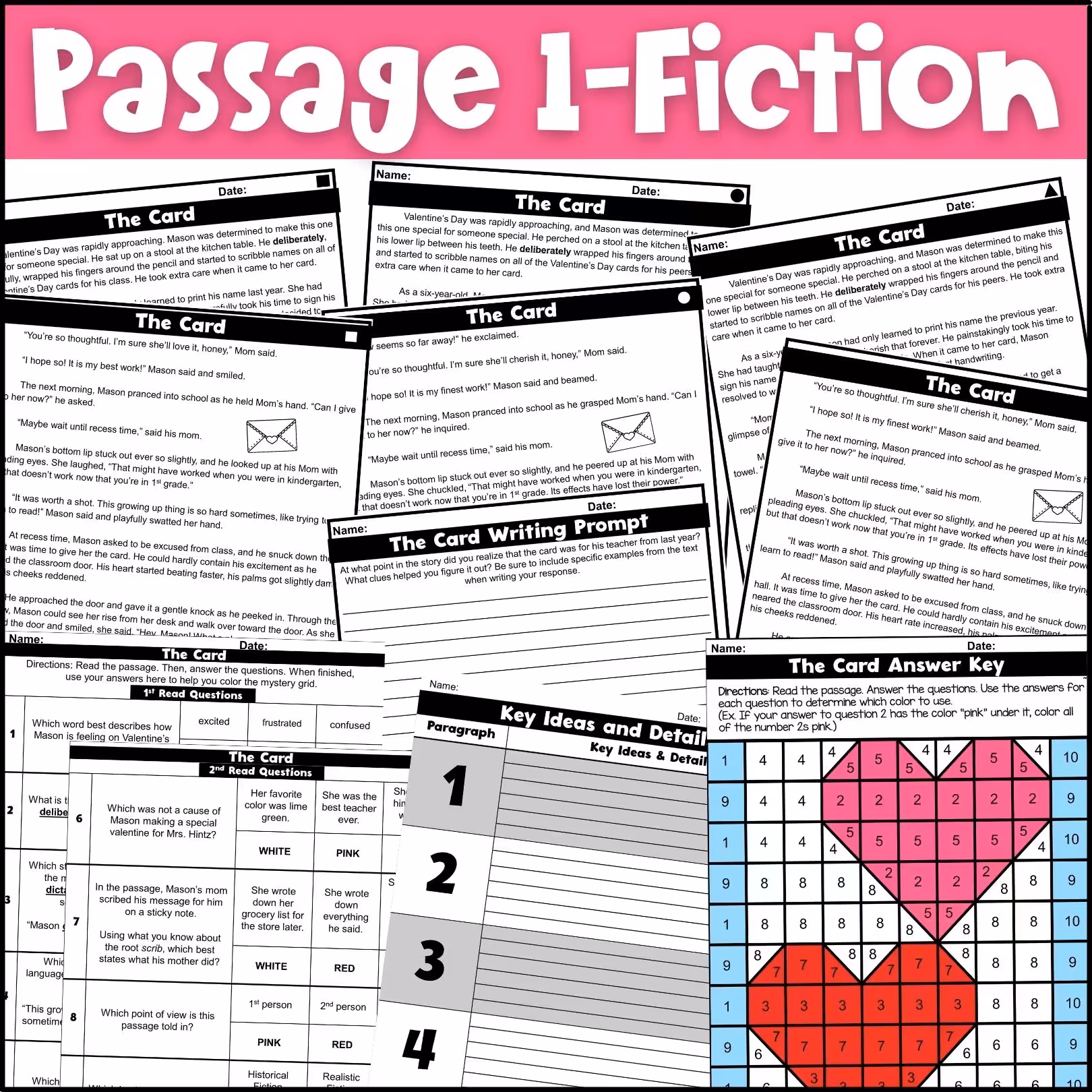 Valentines Day Close Reading Comprehension Passages (3)