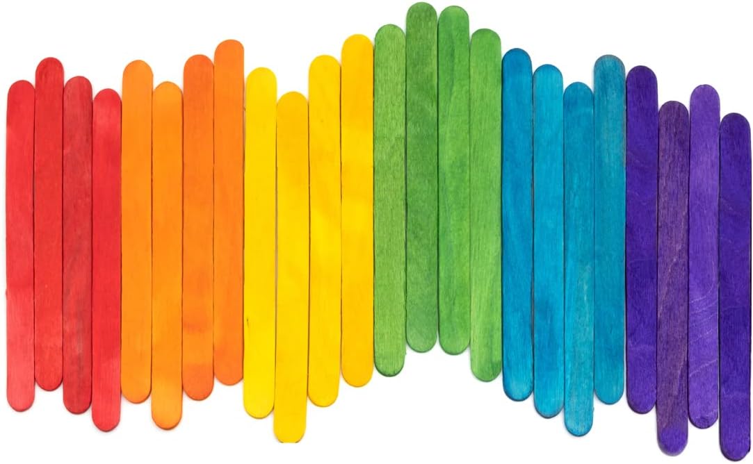 Multicolored Popcicle Sticks