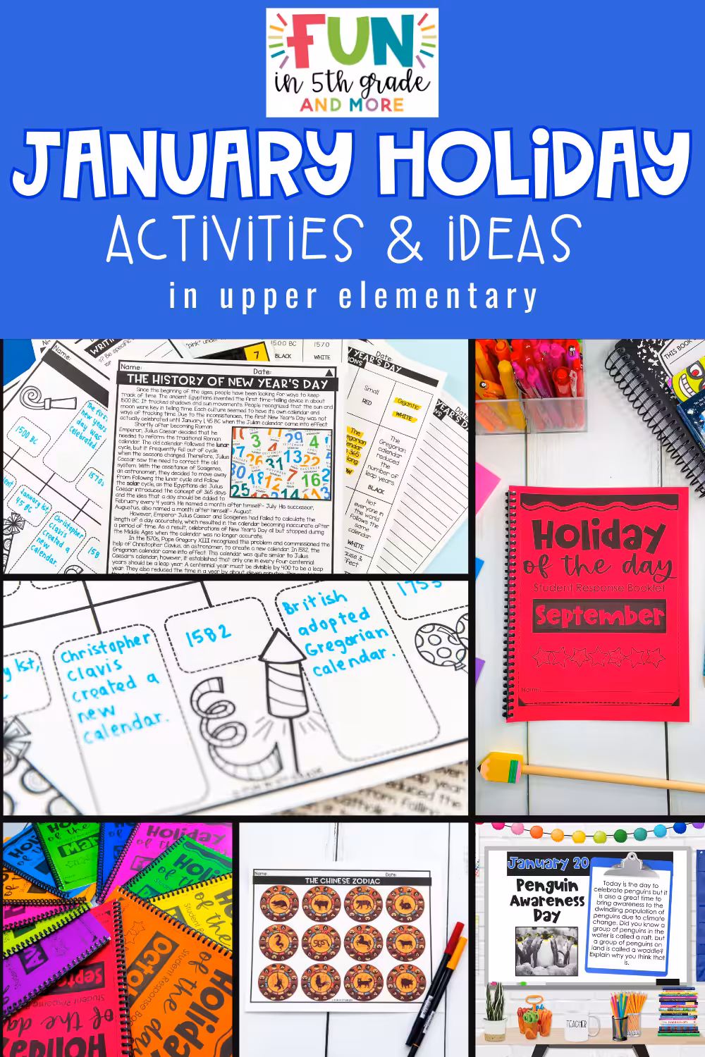 January Holiday Activities and Ideas in Upper Elementary