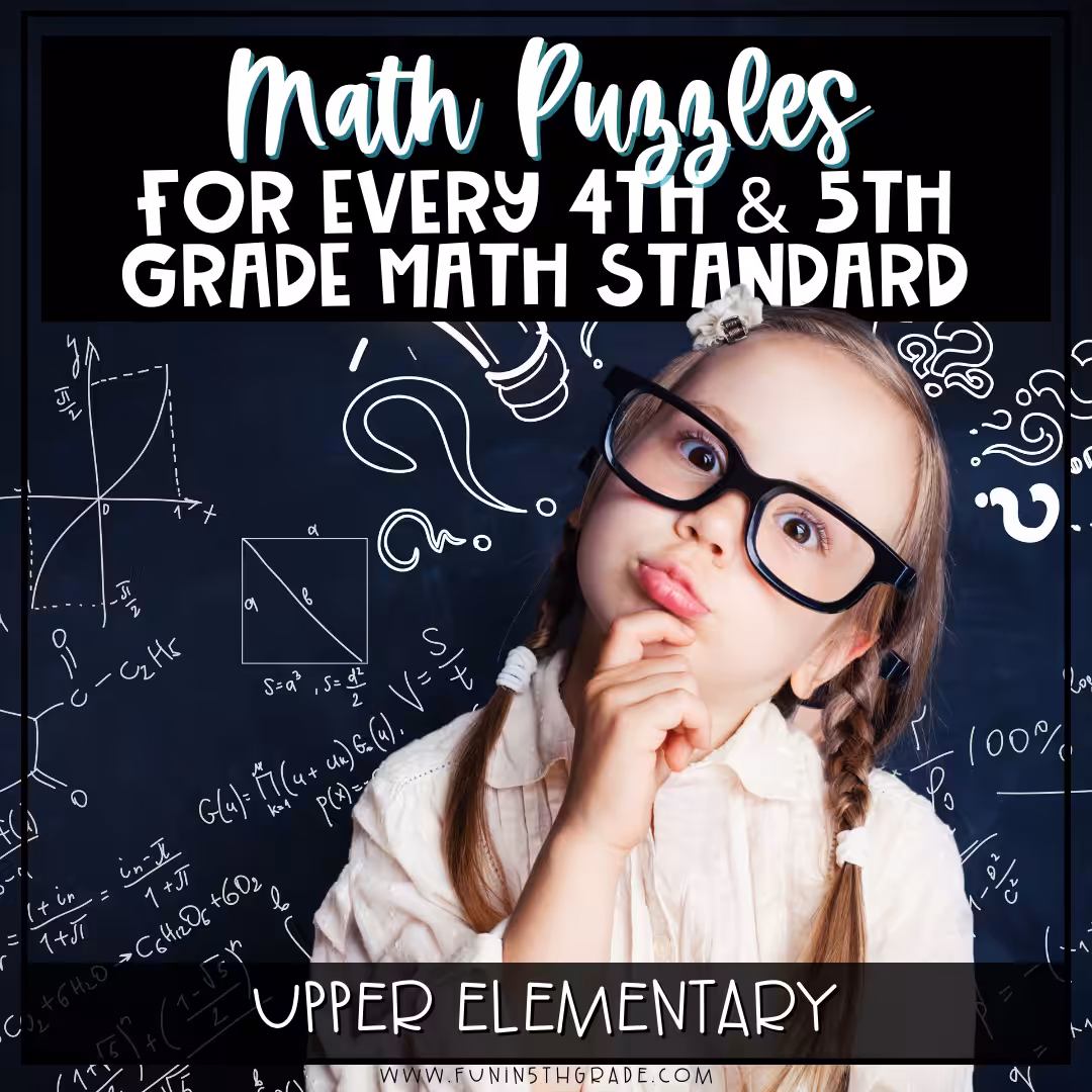 Math Puzzles for EVERY 4th & 5th Grade Math Standard