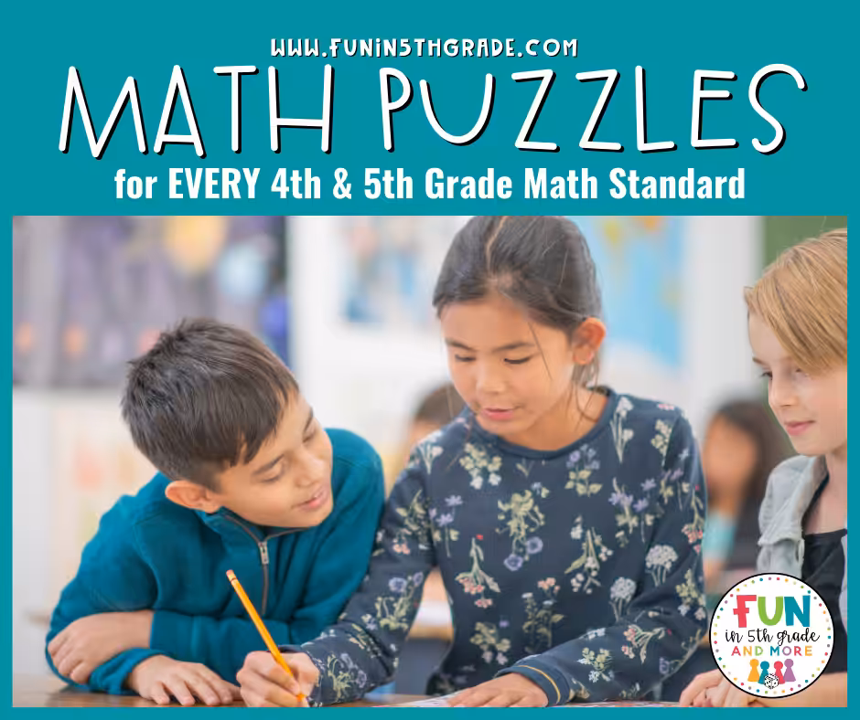 Math Puzzles for EVERY 4th and 5th Grade Math Standard