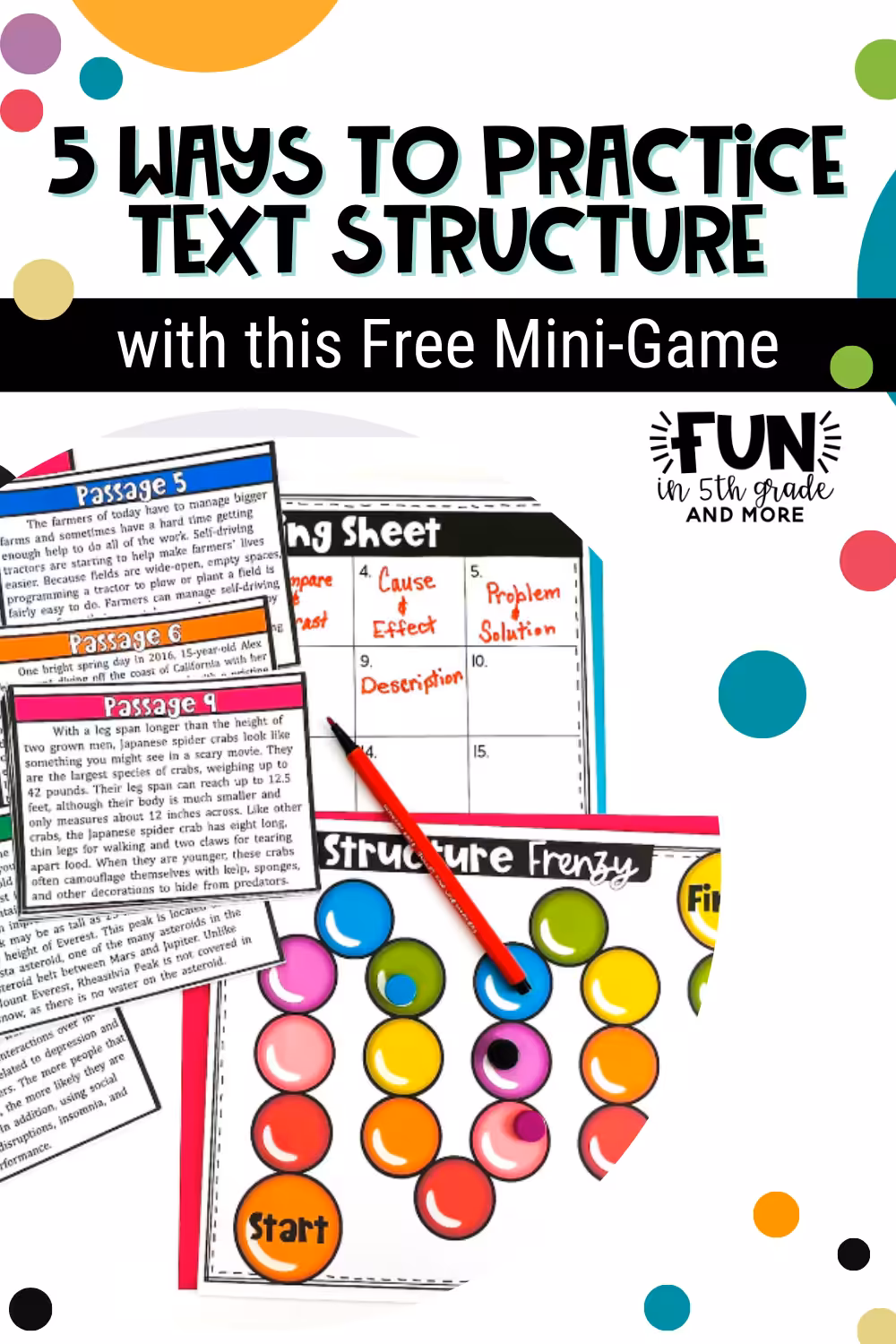 5 Ways to Practice Text Structure with this Free Mini-Game